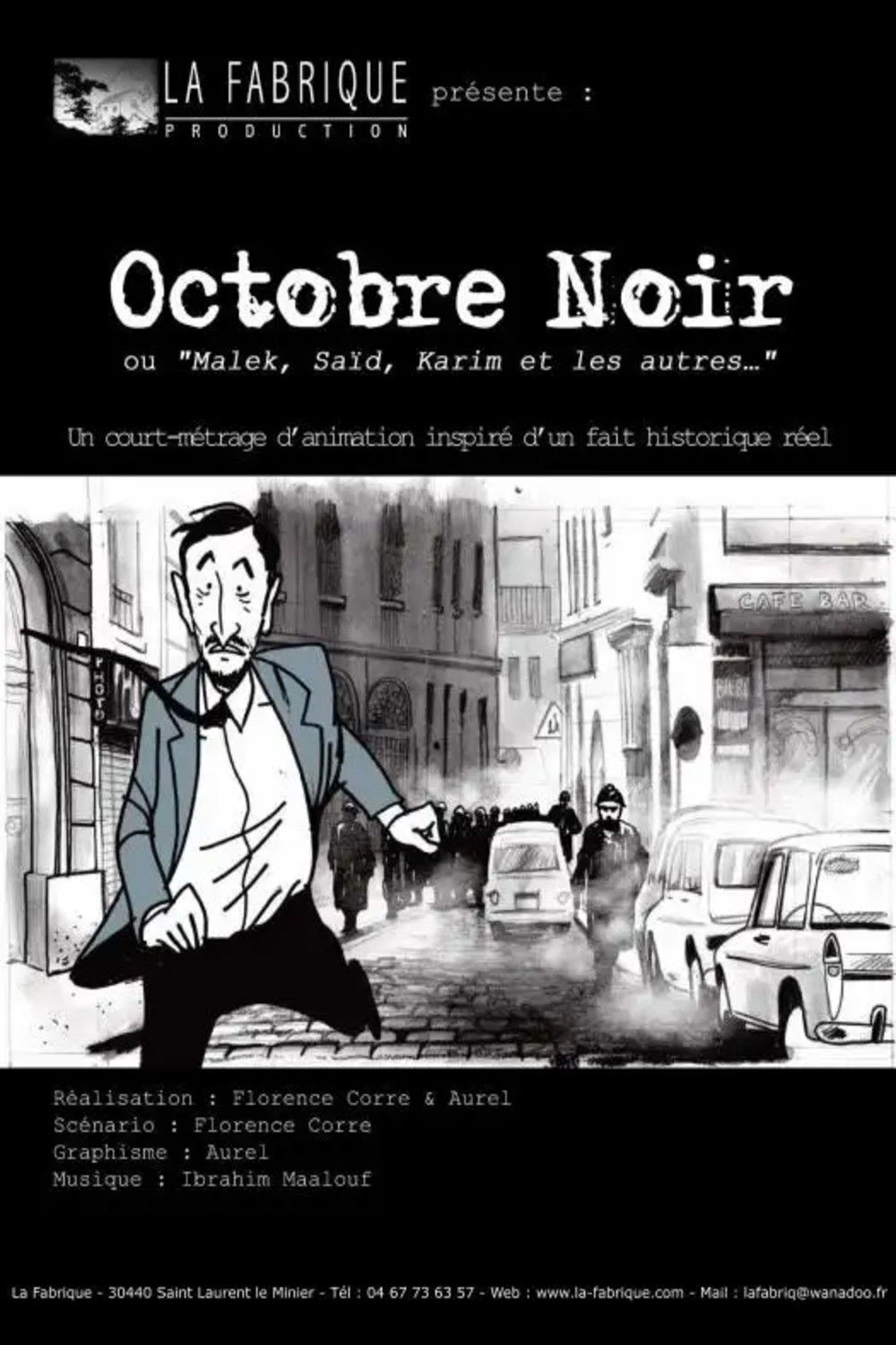 Plakat, der markedsfører Octobre noir, Malek, Saïd, Karim et les autres…