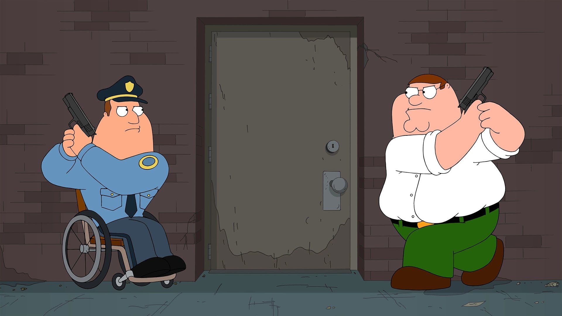 Family Guy Season 15 :Episode 15  Cop and a Half-Wit