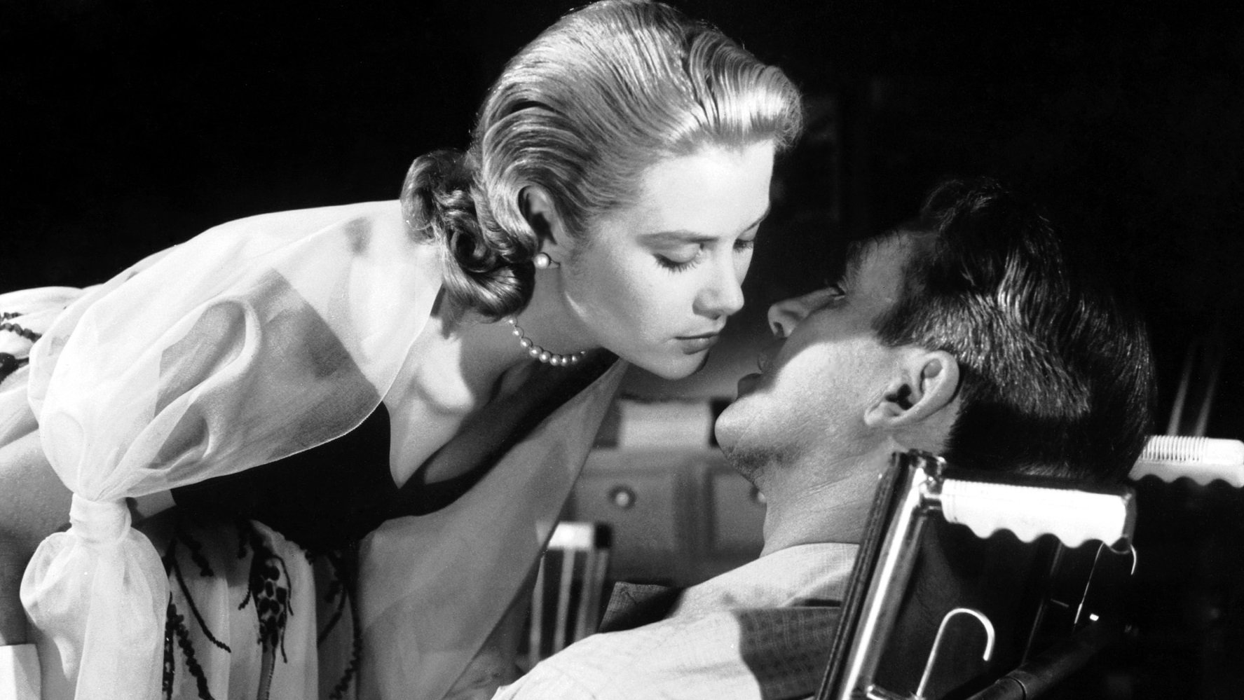 Grace Kelly and Jimmy Stewart