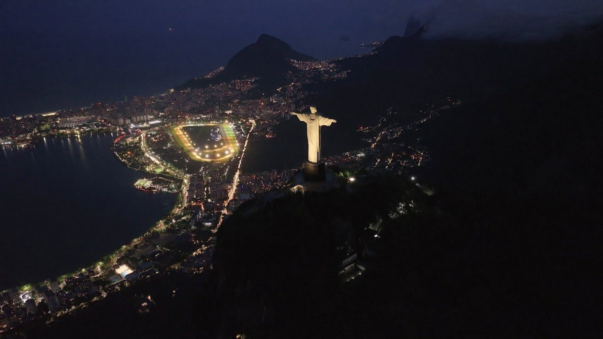 Brasil Visto de Cima à Noite backdrop