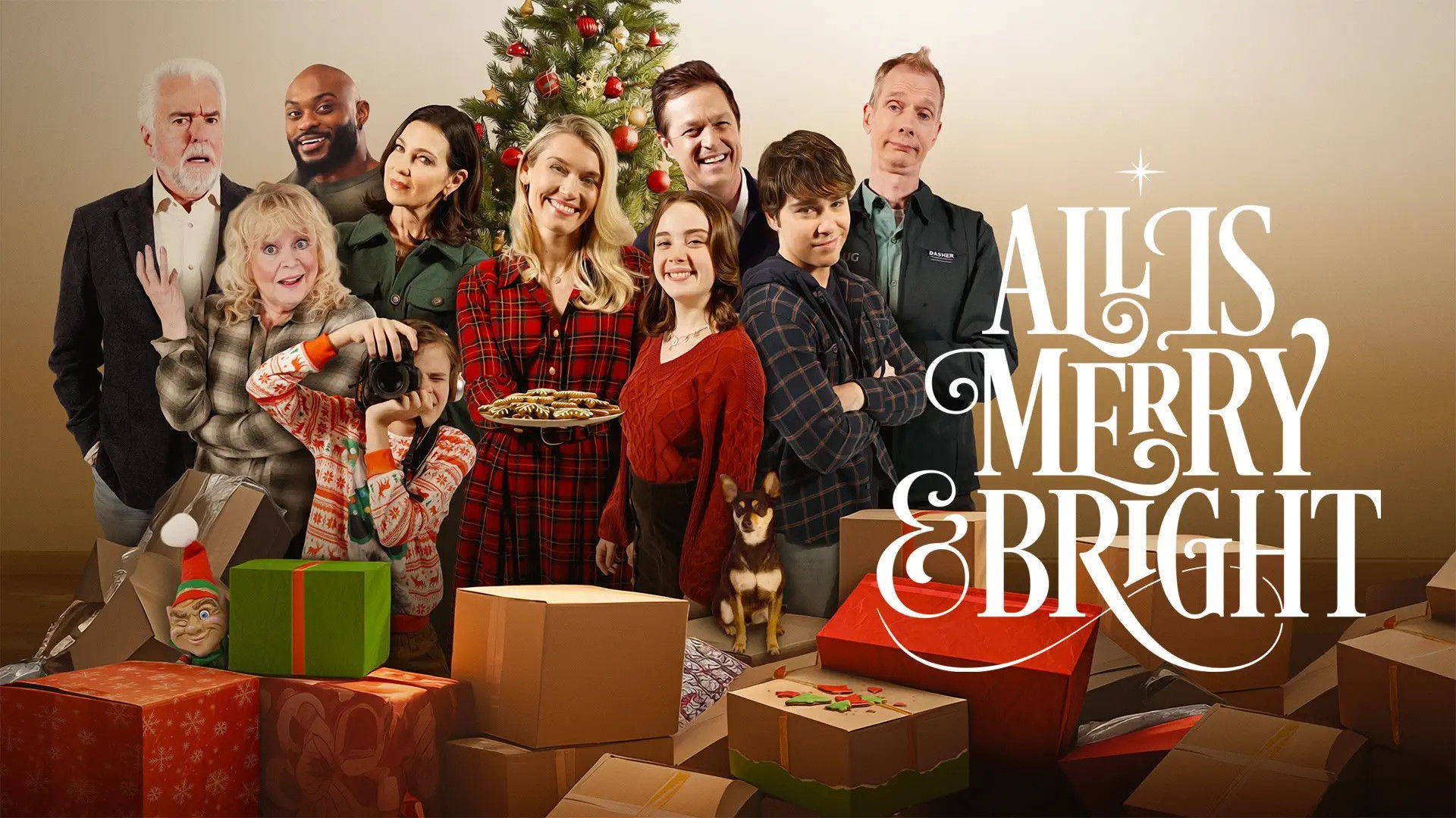 All Is Merry & Bright backdrop cover