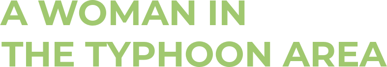 A Woman in the Typhoon Area Logo