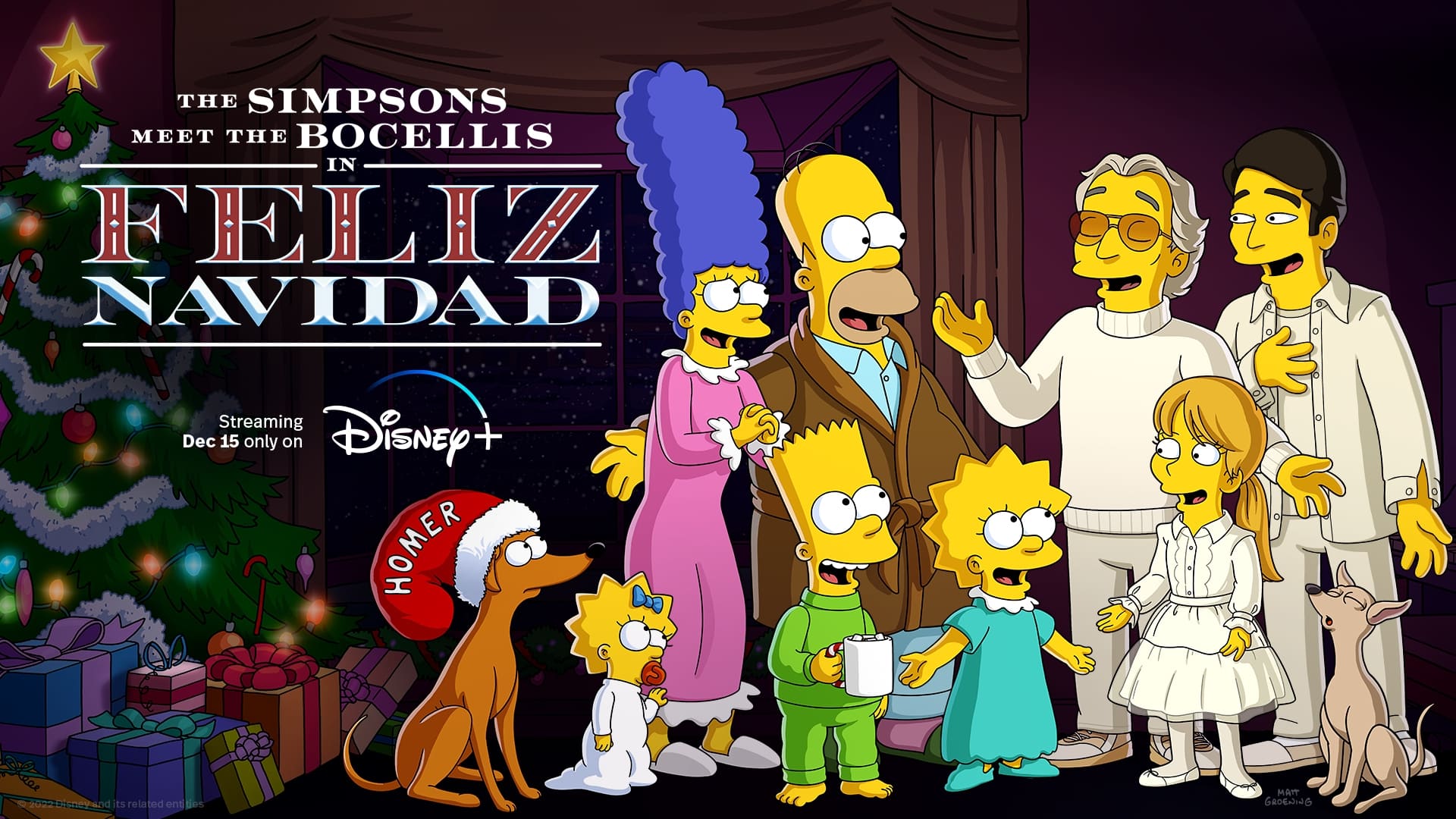 Os Simpsons conhecem os Bocellis em “Feliz Navidad” (2022)