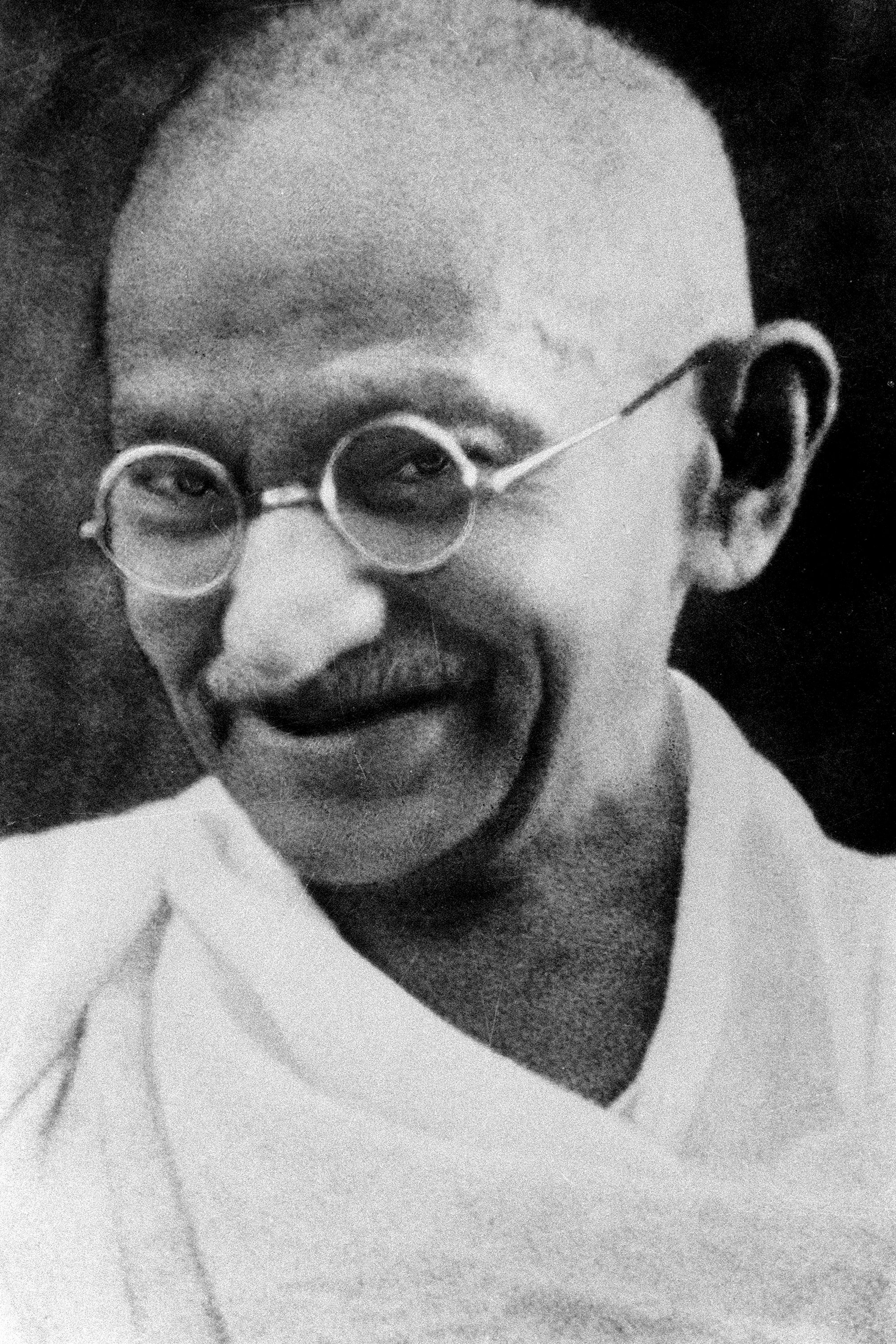 et billede af Mahatma Gandhi