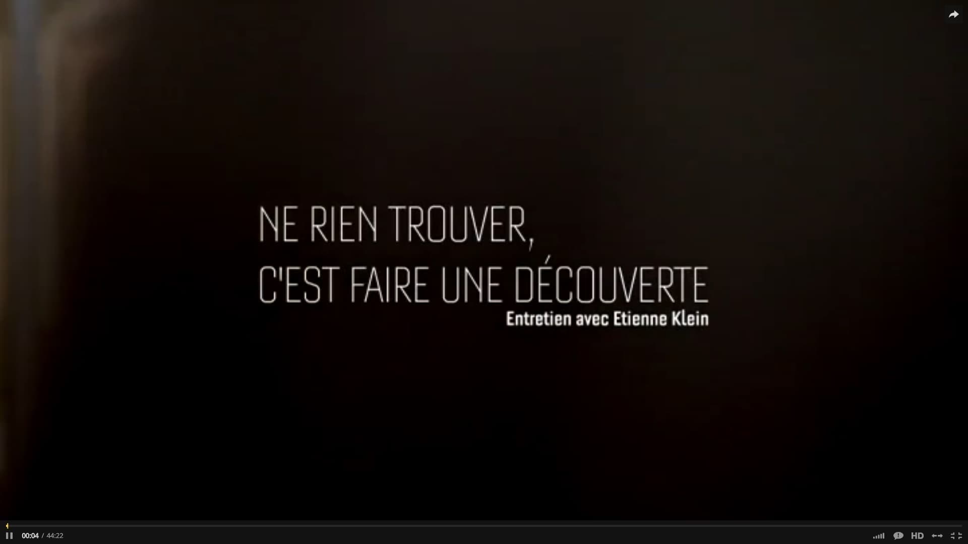 Ne rien trouver, c'est faire une découverte (2015)