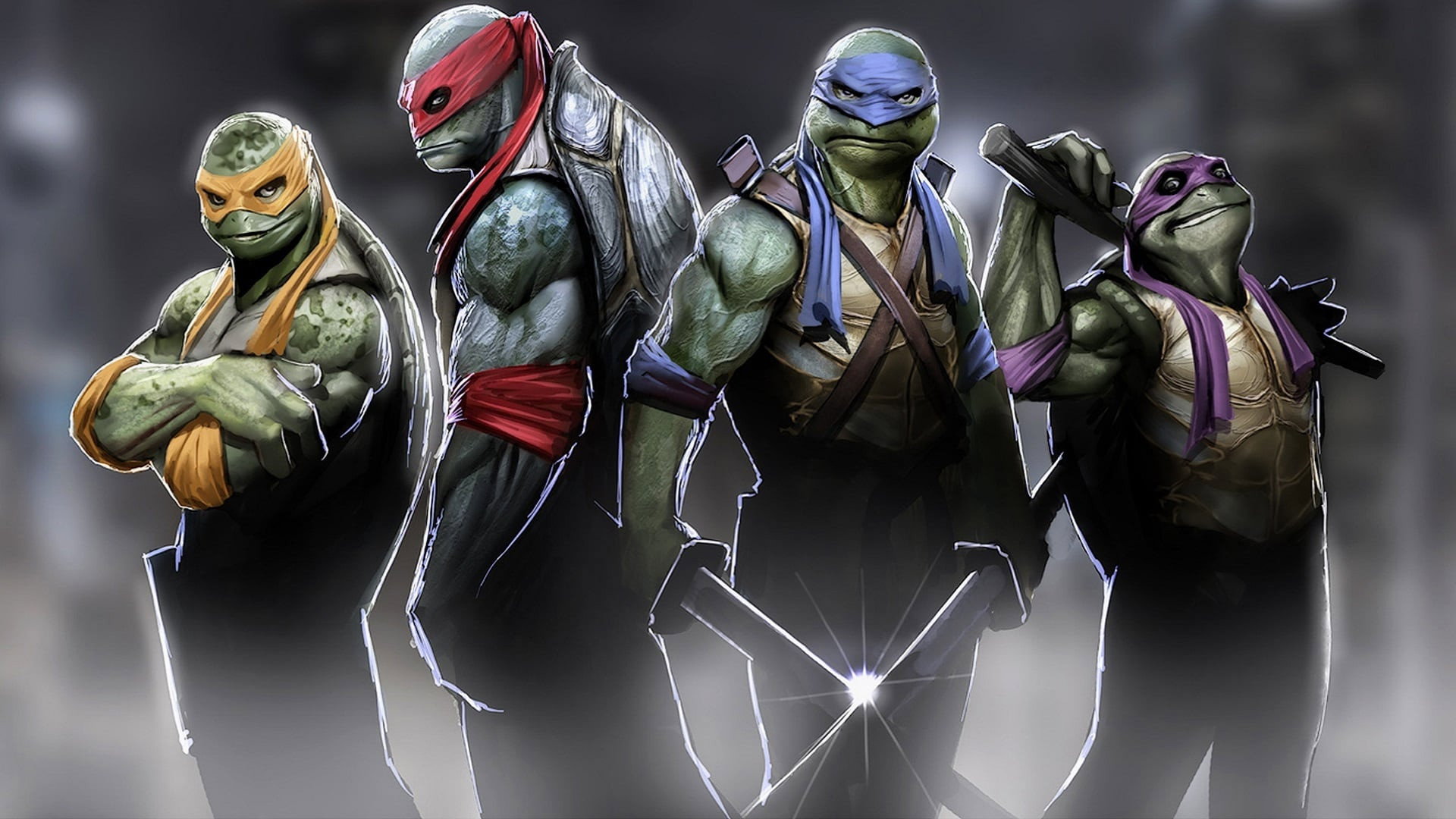 Les Nouvelles aventures des Tortues Ninja L'enfer est dans la rue Backdrop Blur