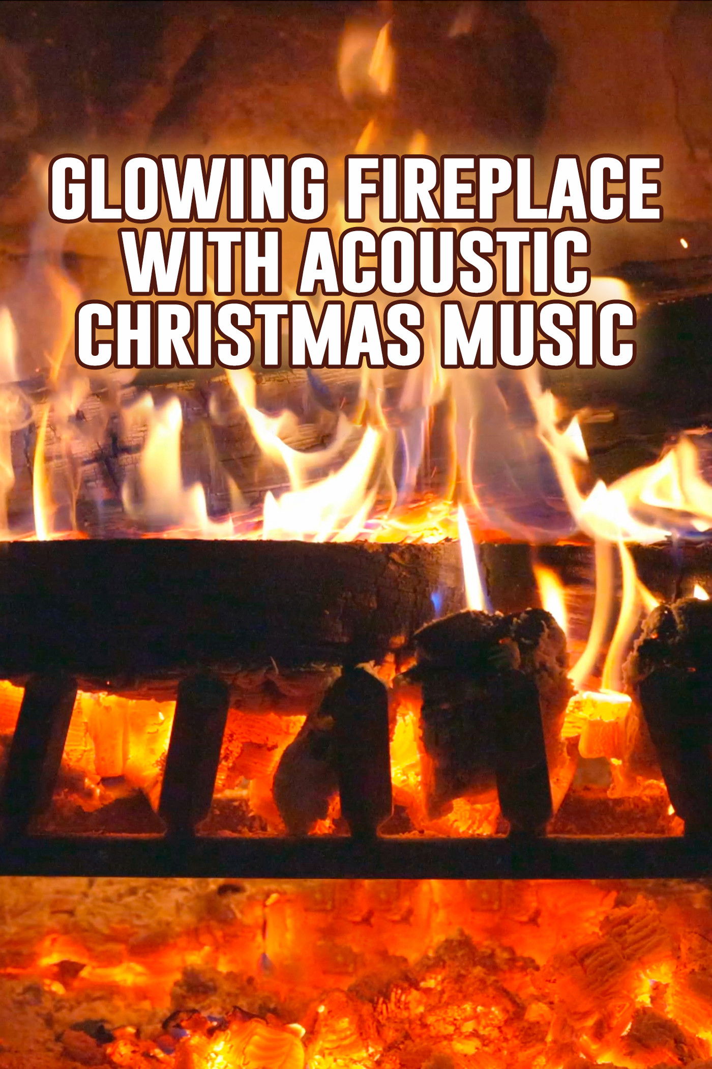Glowing Fireplace with Acoustic Christmas Music