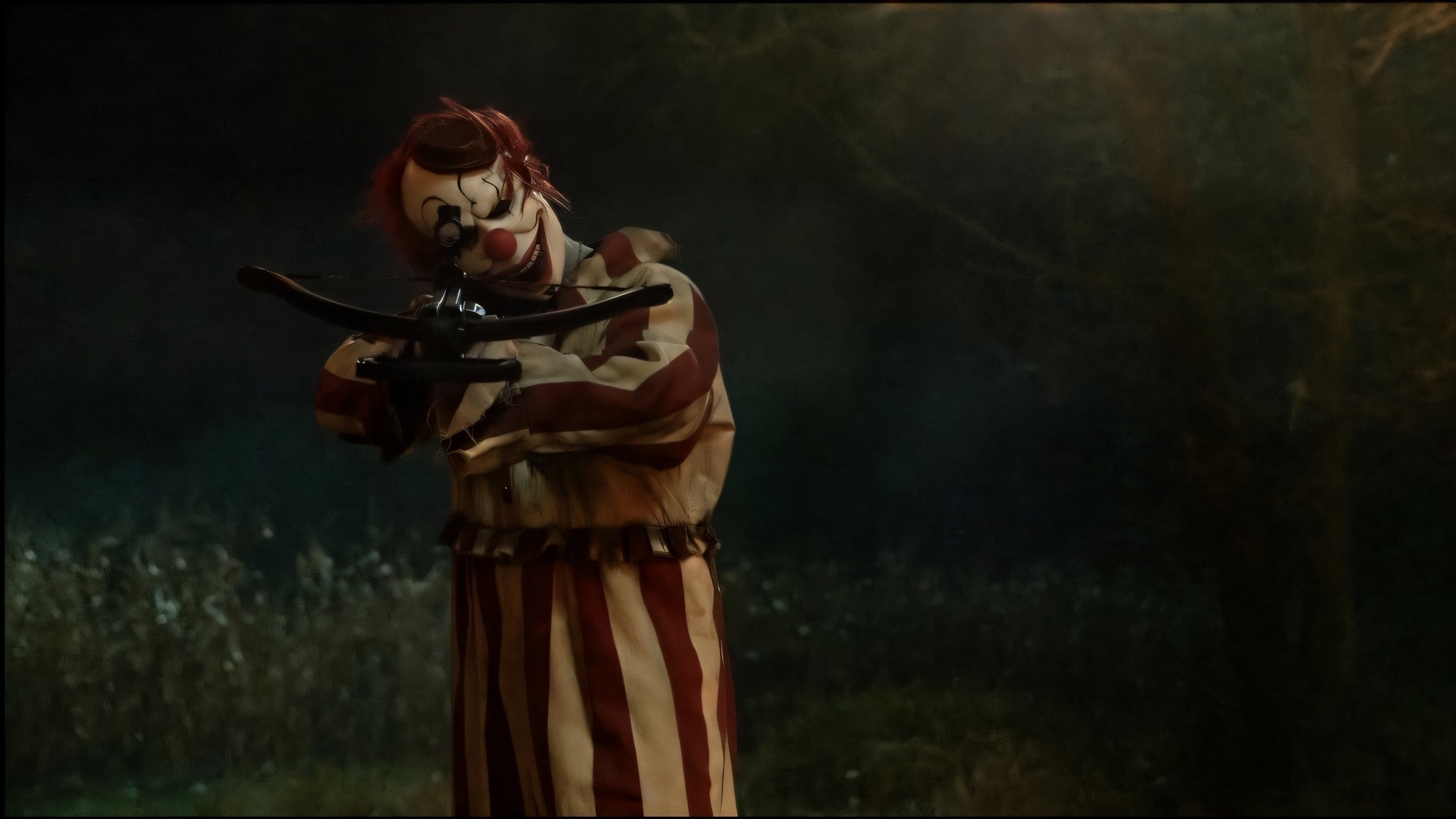 Clown in a Cornfield backdrop