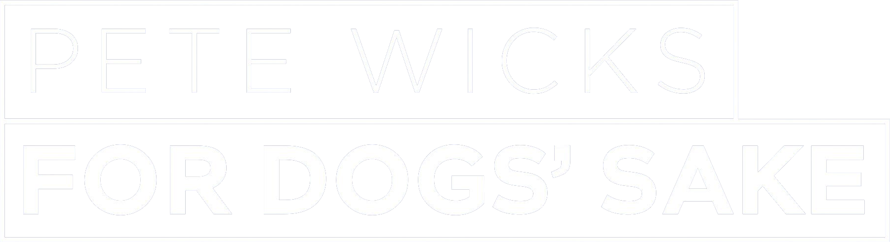 Pete Wicks: For Dogs’ Sake Logo