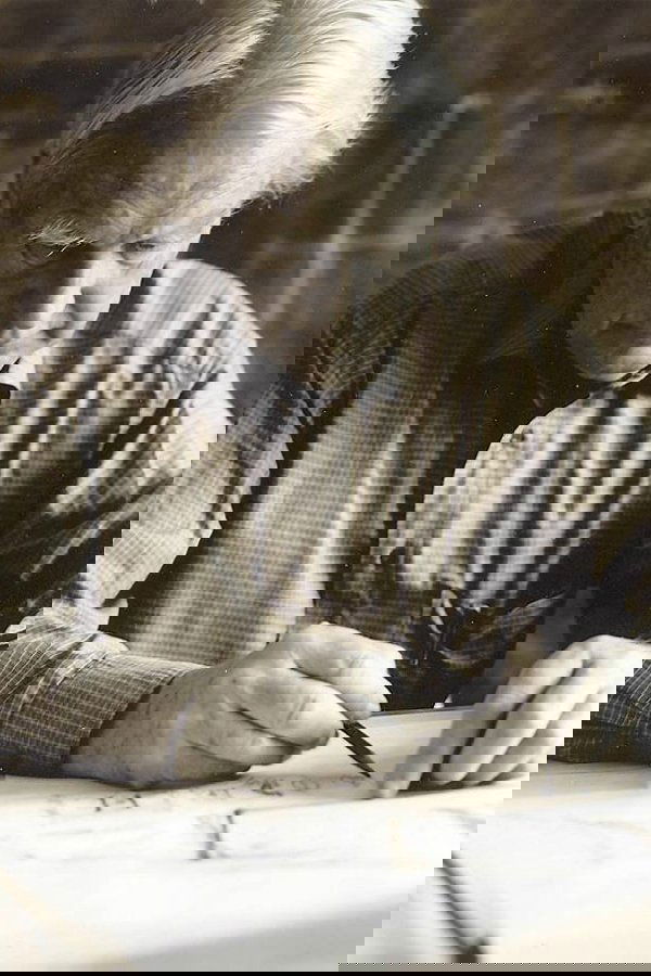 et billede af Sverre Fehn