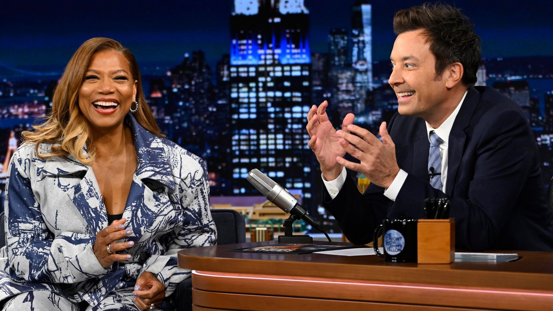 The Tonight Show Starring Jimmy Fallon Season 14 :Episode 1  Queen Latifah, Dave Franco, Ethan Simmons-Patterson