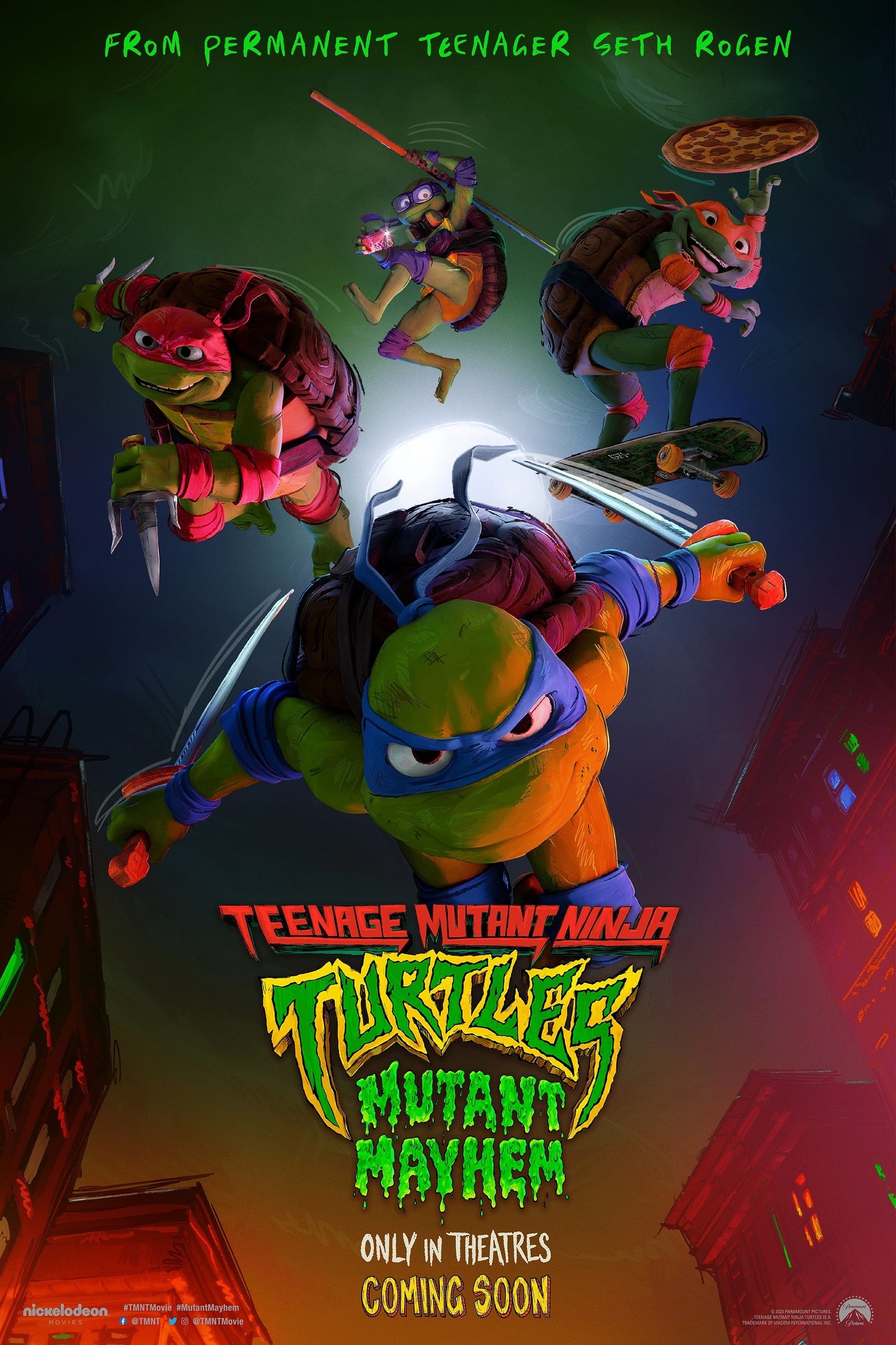 WATCH !! Teenage Mutant Ninja Turtles: Mutant Mayhem (2023) FULLMOVIE ONLINE FREE ENGLISH/Dub/SUB Animation STREAMINGS Movie Poster