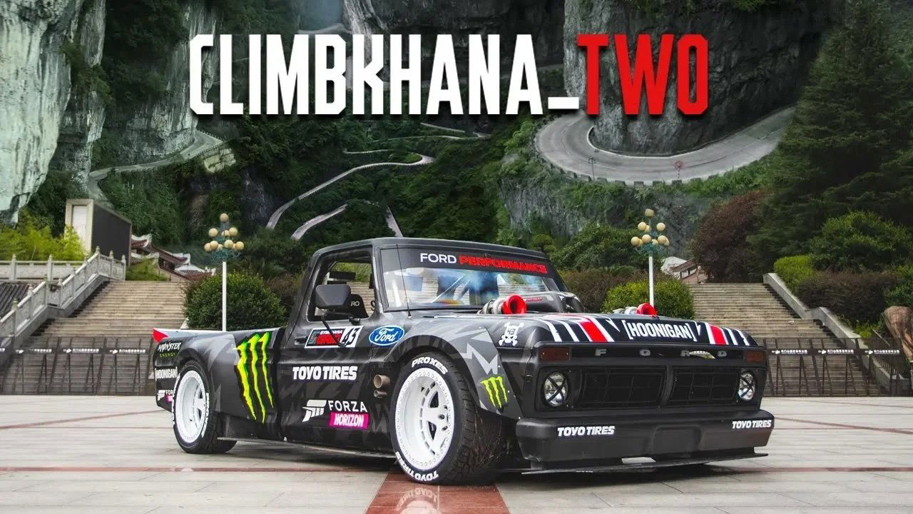 Thumbnail for Ken Block’s Climbkhana TWO: 914hp Hoonitruck on China's Most Dangerous Road - Tianmen Mountain Season 0 Episode 2