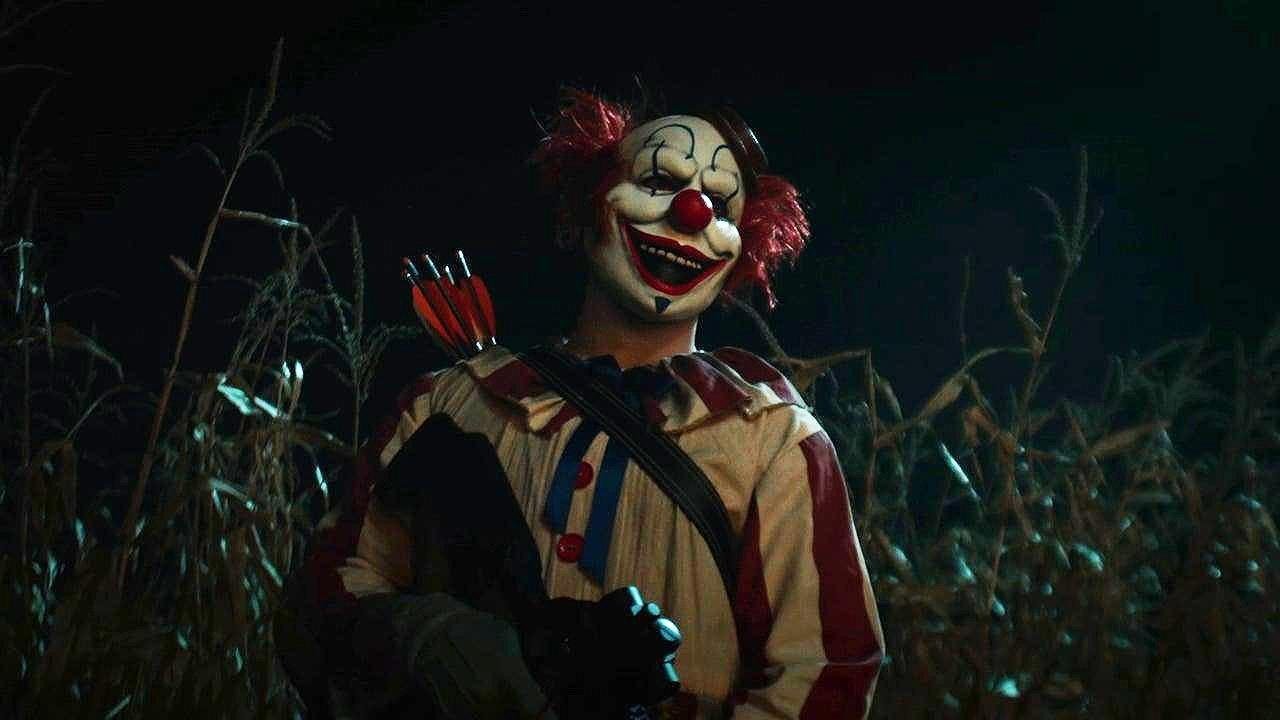 Clown in a Cornfield backdrop