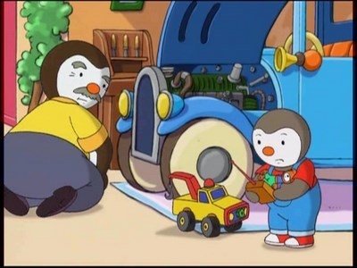 T'choupi fait de la mécanique