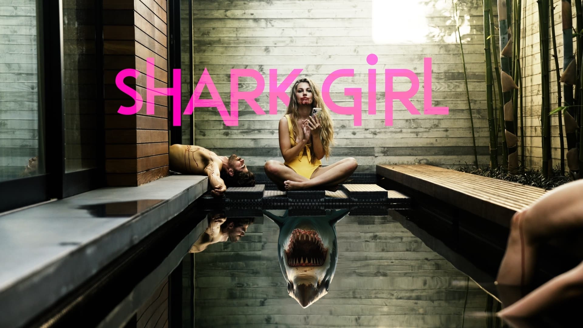 Shark Girl Backdrop Image