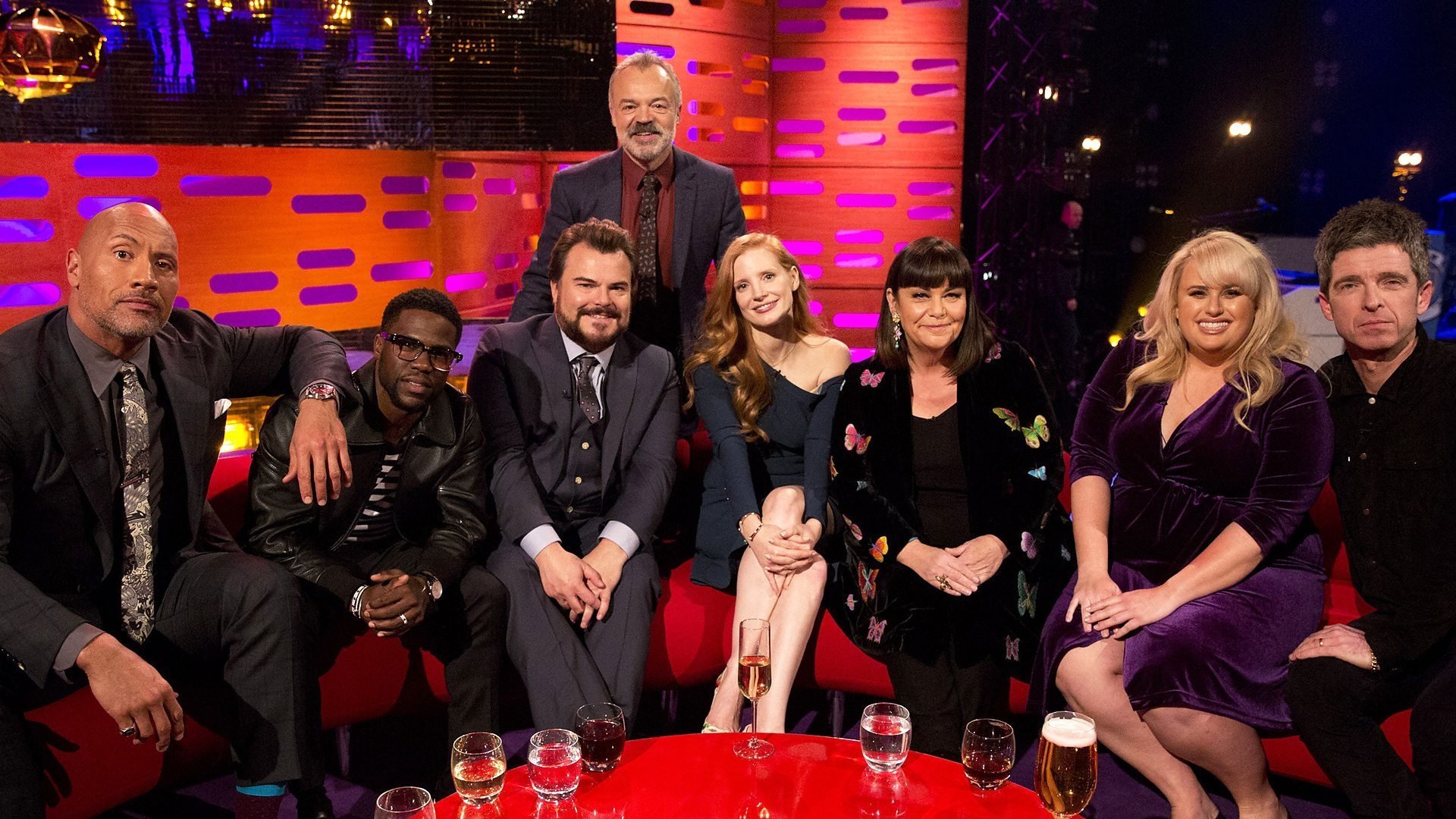 The Graham Norton Show Season 22 :Episode 10  Jessica Chastain, Dawn French, Rebel Wilson, Dwayne Johnson, Kevin Hart, Jack Black, Noel Gallagher