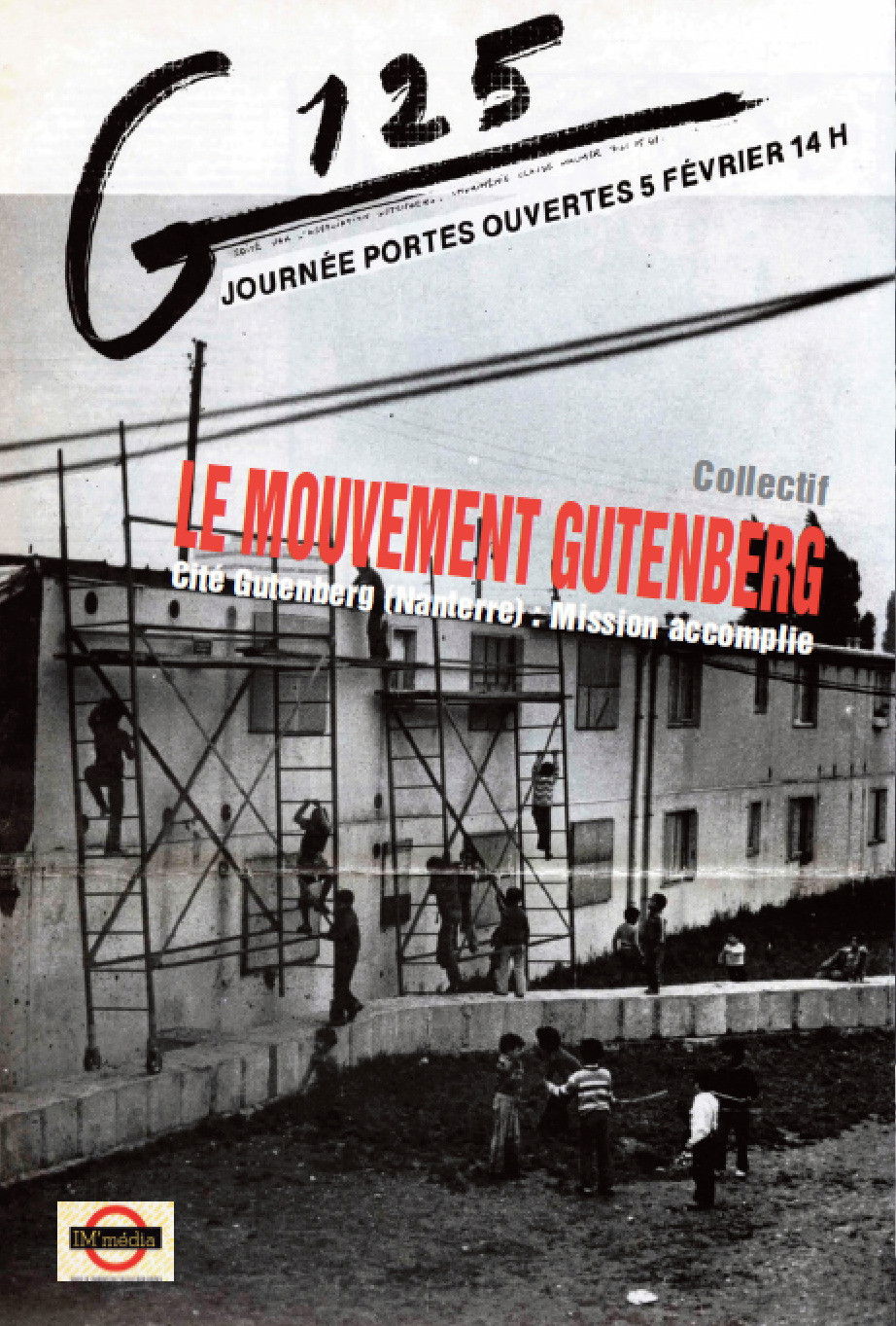 Plakat, der markedsfører NANTERRE : LE MOUVEMENT GUTENBERG