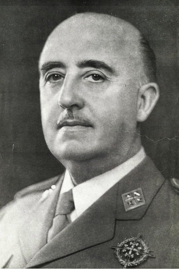 et billede af Francisco Franco