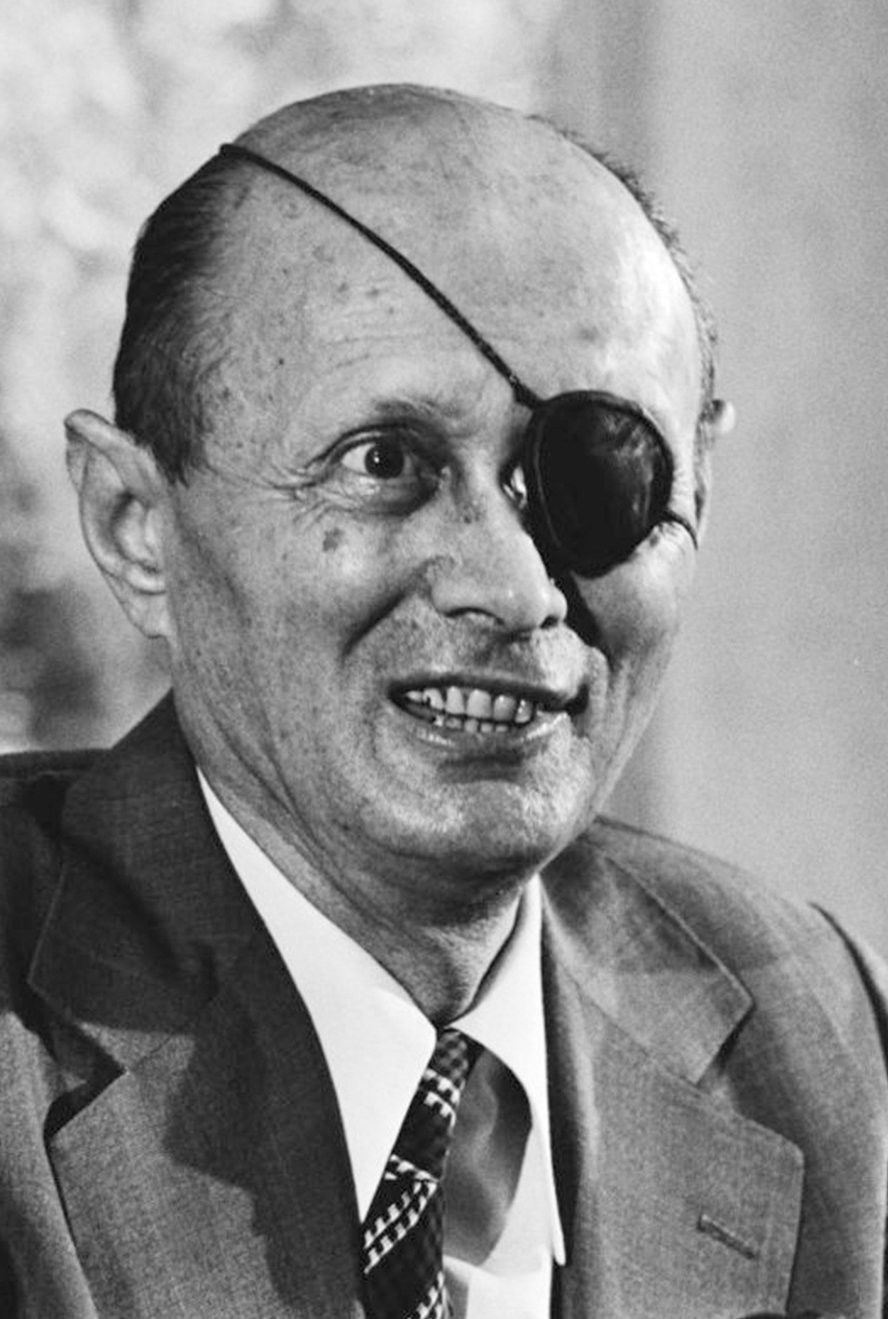 et billede af Moshe Dayan