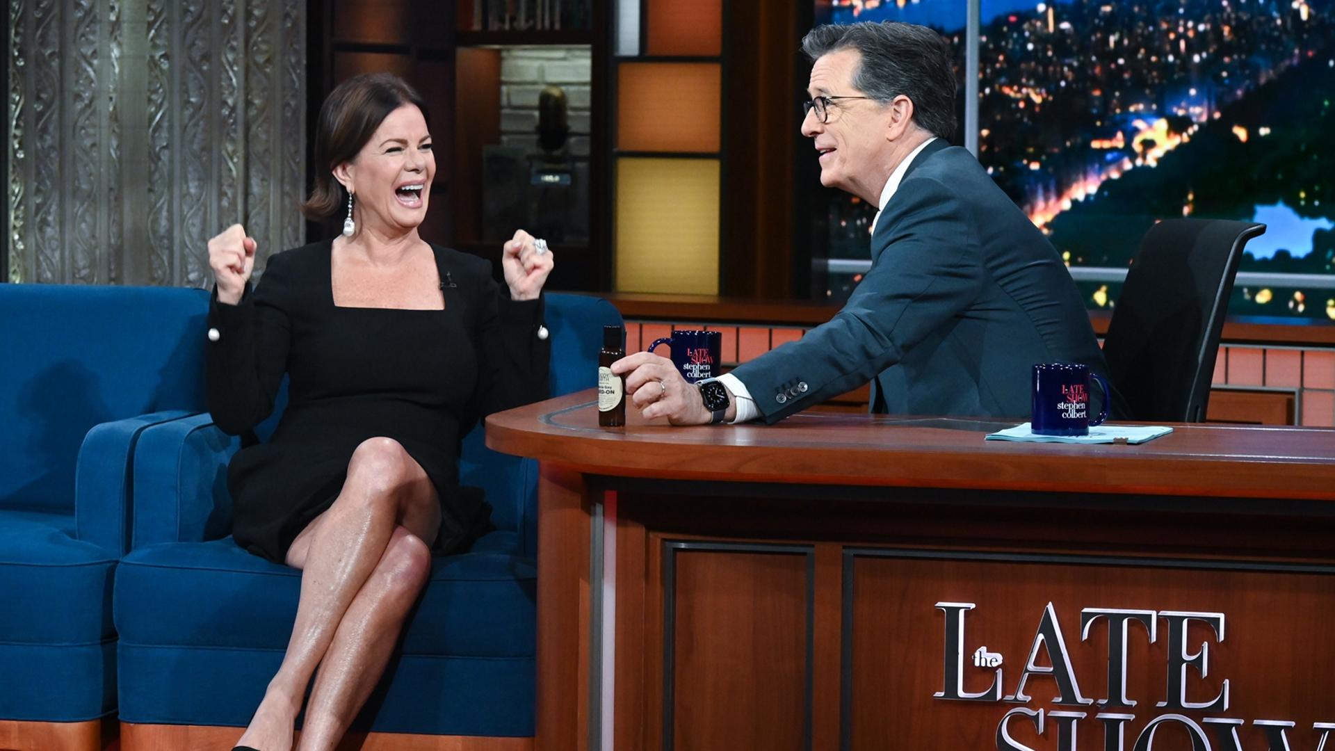 The Late Show with Stephen Colbert Season 8 :Episode 21  George Stephanopoulos, Marcia Gay Harden