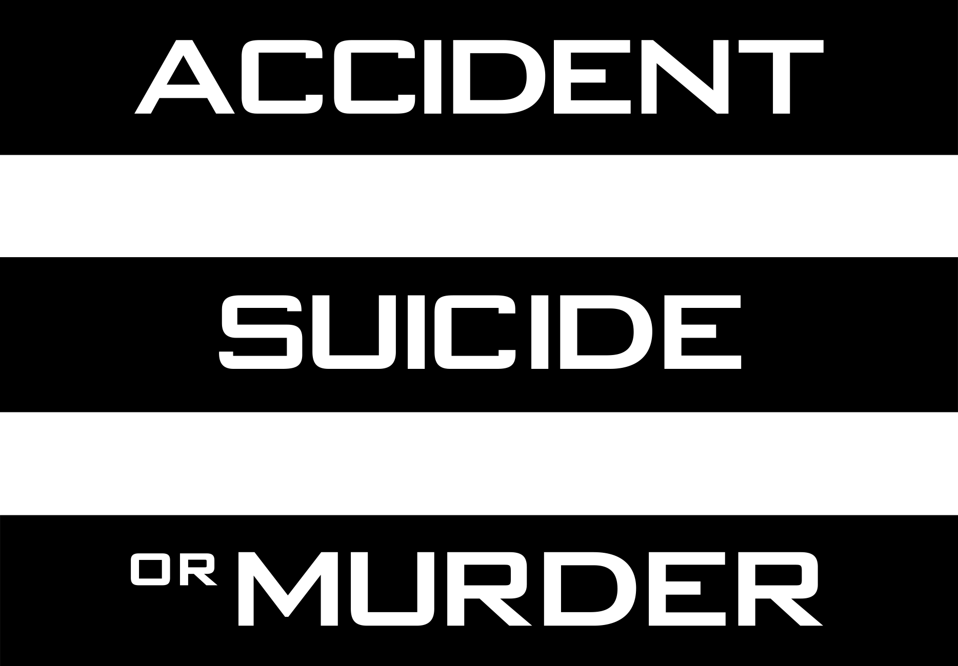 Accident, Suicide or Murder Logo
