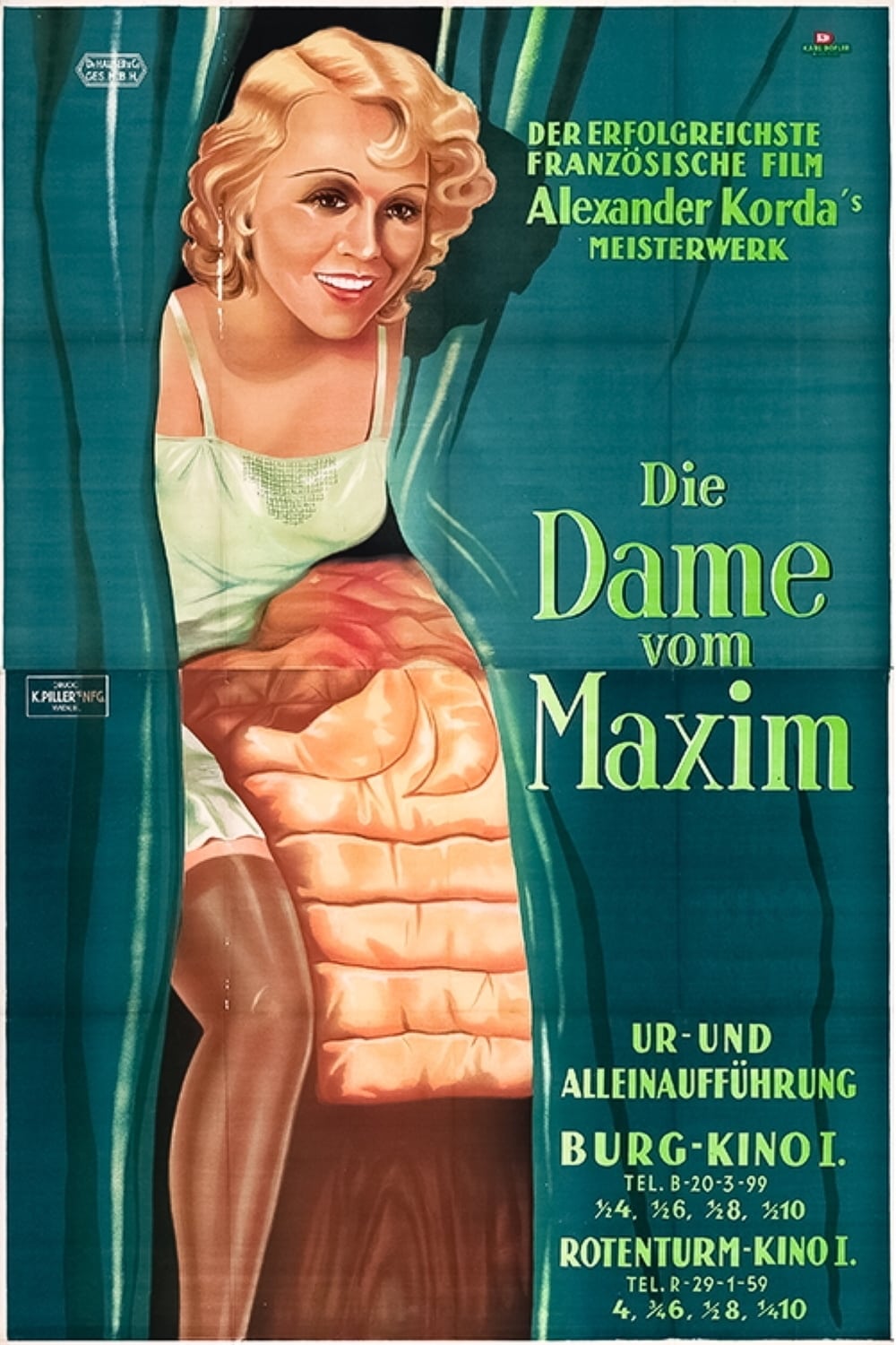 Affiche du film La Dame de chez Maxim's 16549