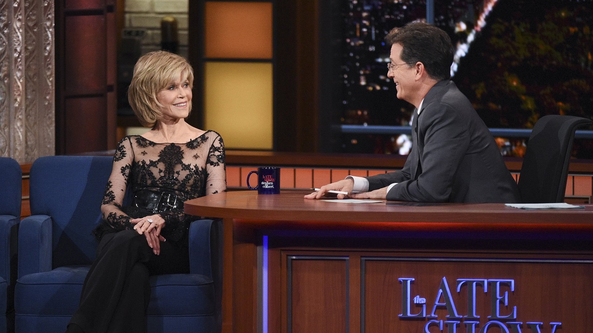 The Late Show with Stephen Colbert Season 1 :Episode 48  Jane Fonda, Andrew Lloyd Webber