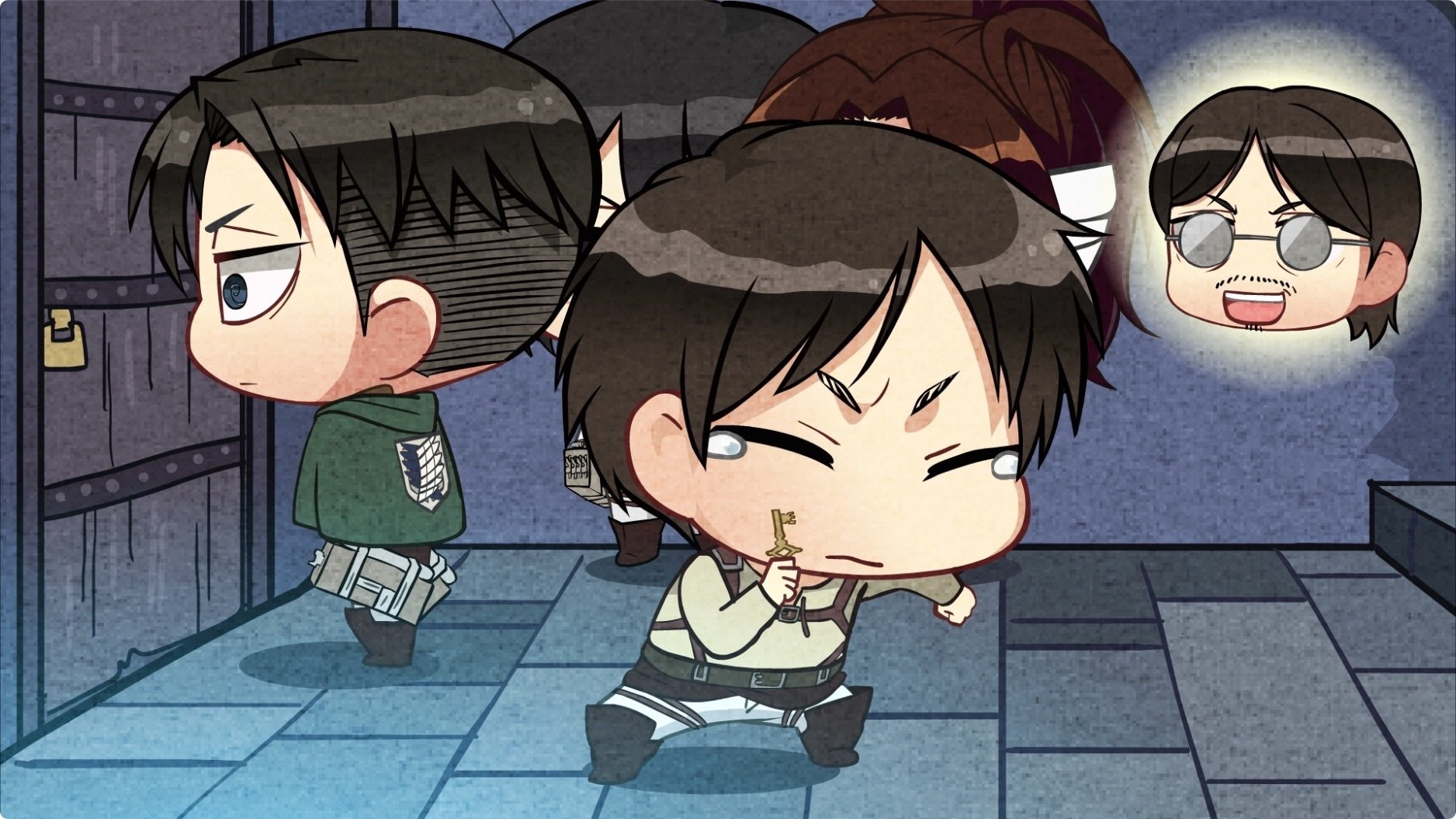 Attack on Titan Season 0 :Episode 26  Chibi Theater: Fly, New Levi Squad, Fly!: Day 56 / Day 57 / Day 58 / Day 59