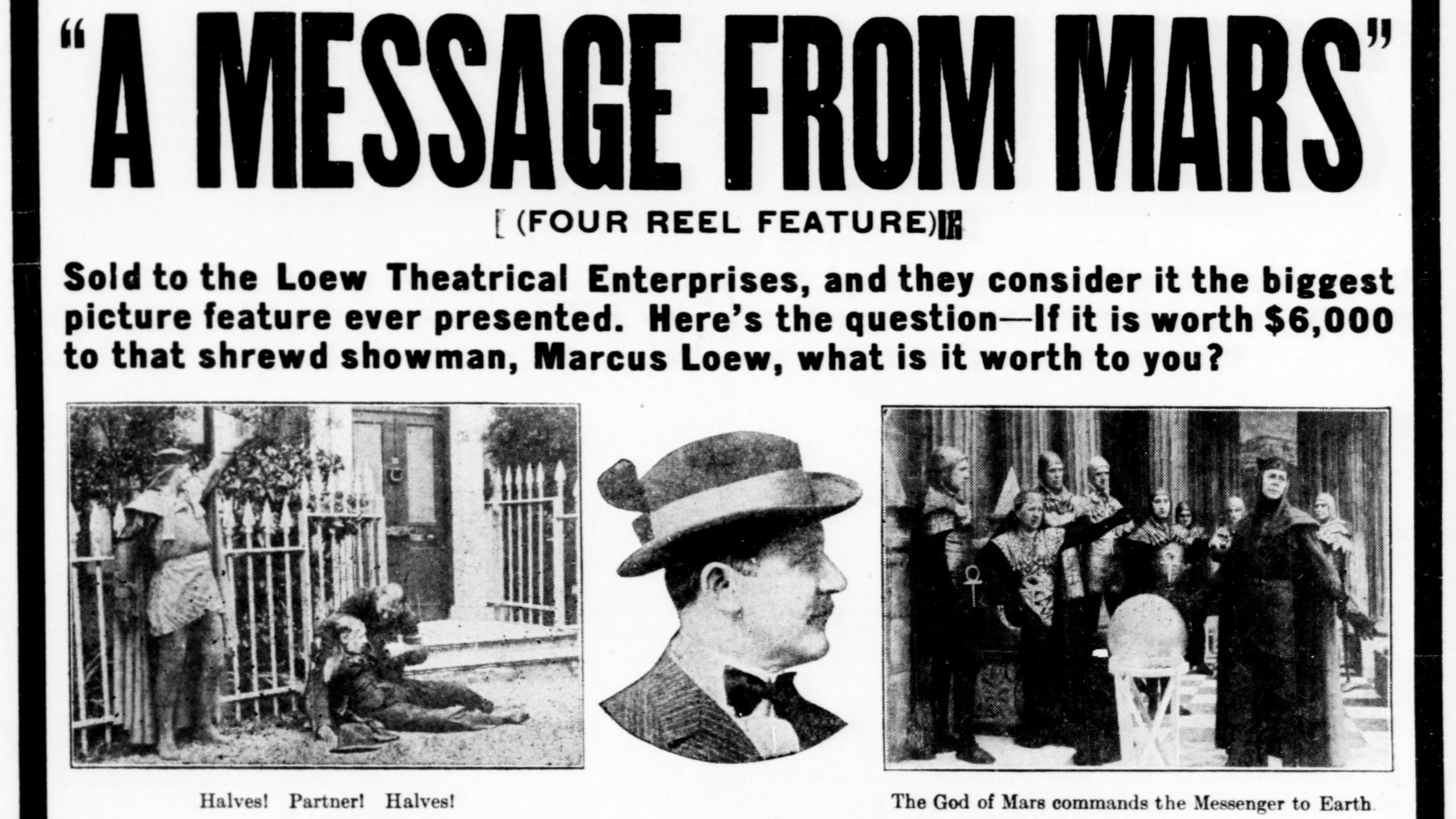 A Message from Mars (1913)