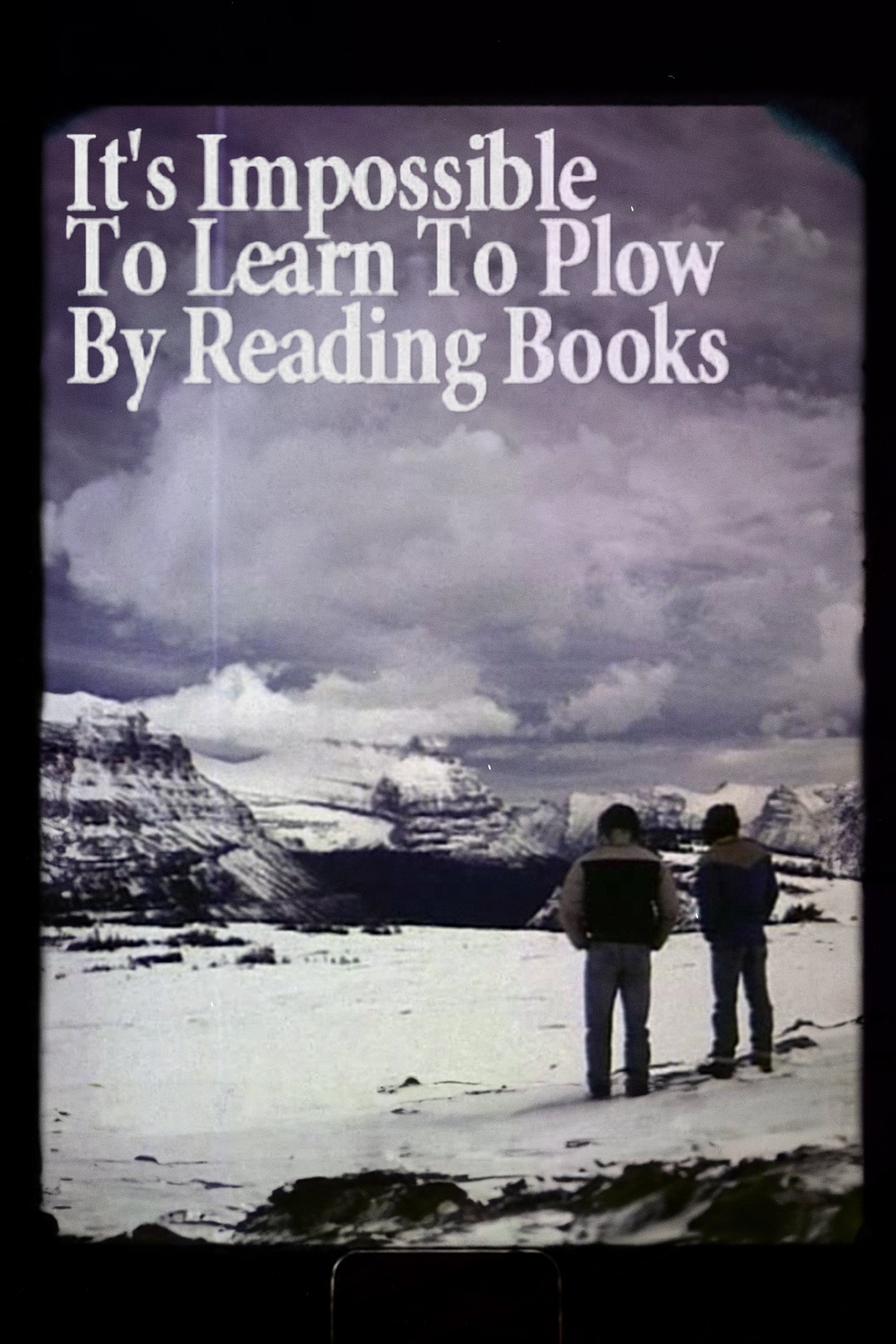 It's Impossible to Learn to Plow by Reading Books