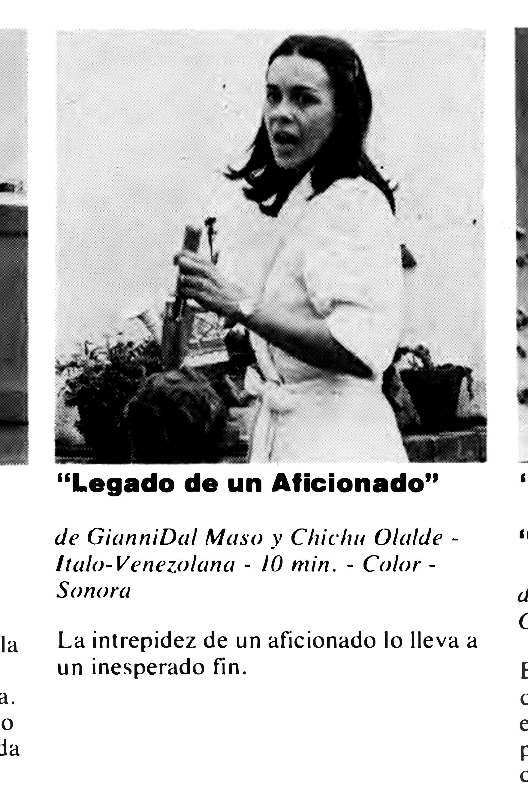 Plakat, der markedsfører Legado de un aficionado