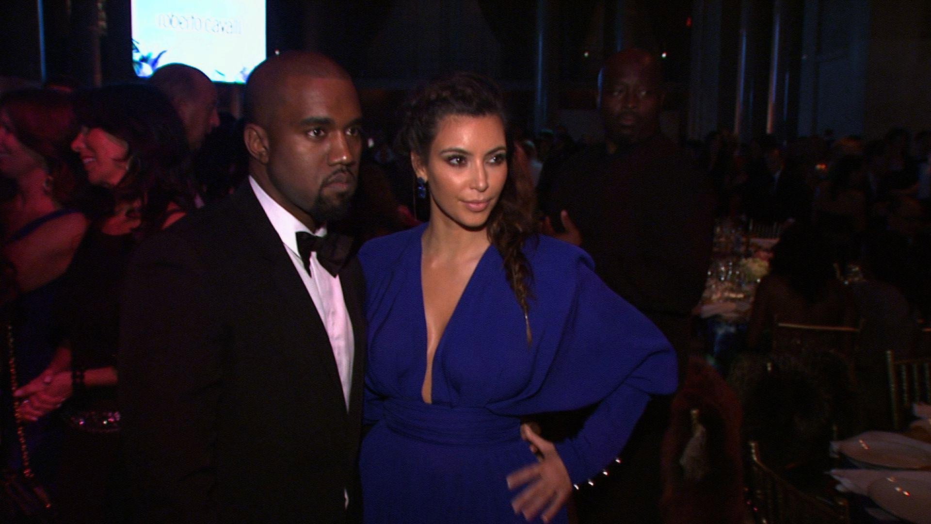 Kanye West & Kim Kardashian backdrop