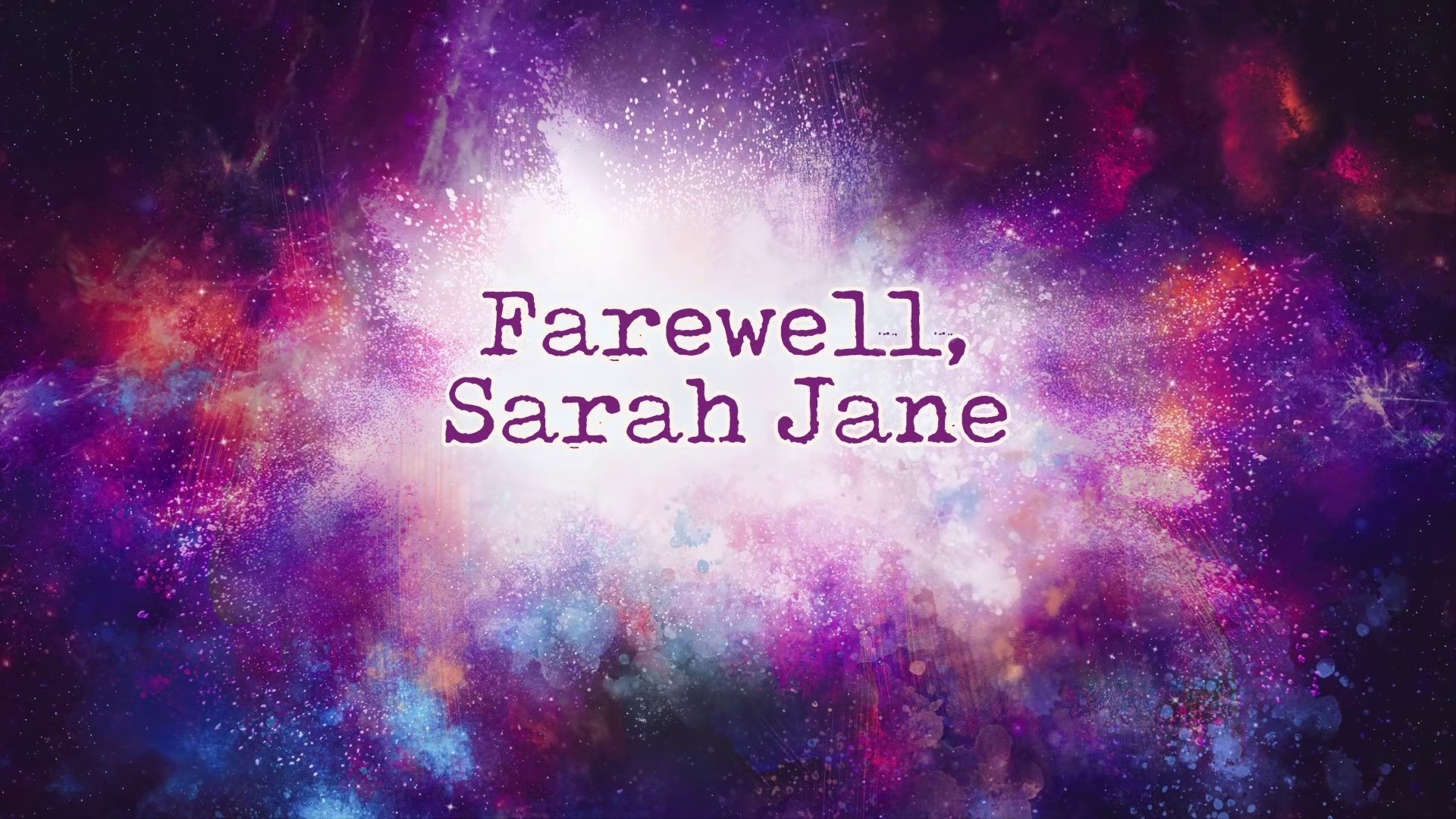 Farewell, Sarah Jane (2020)
