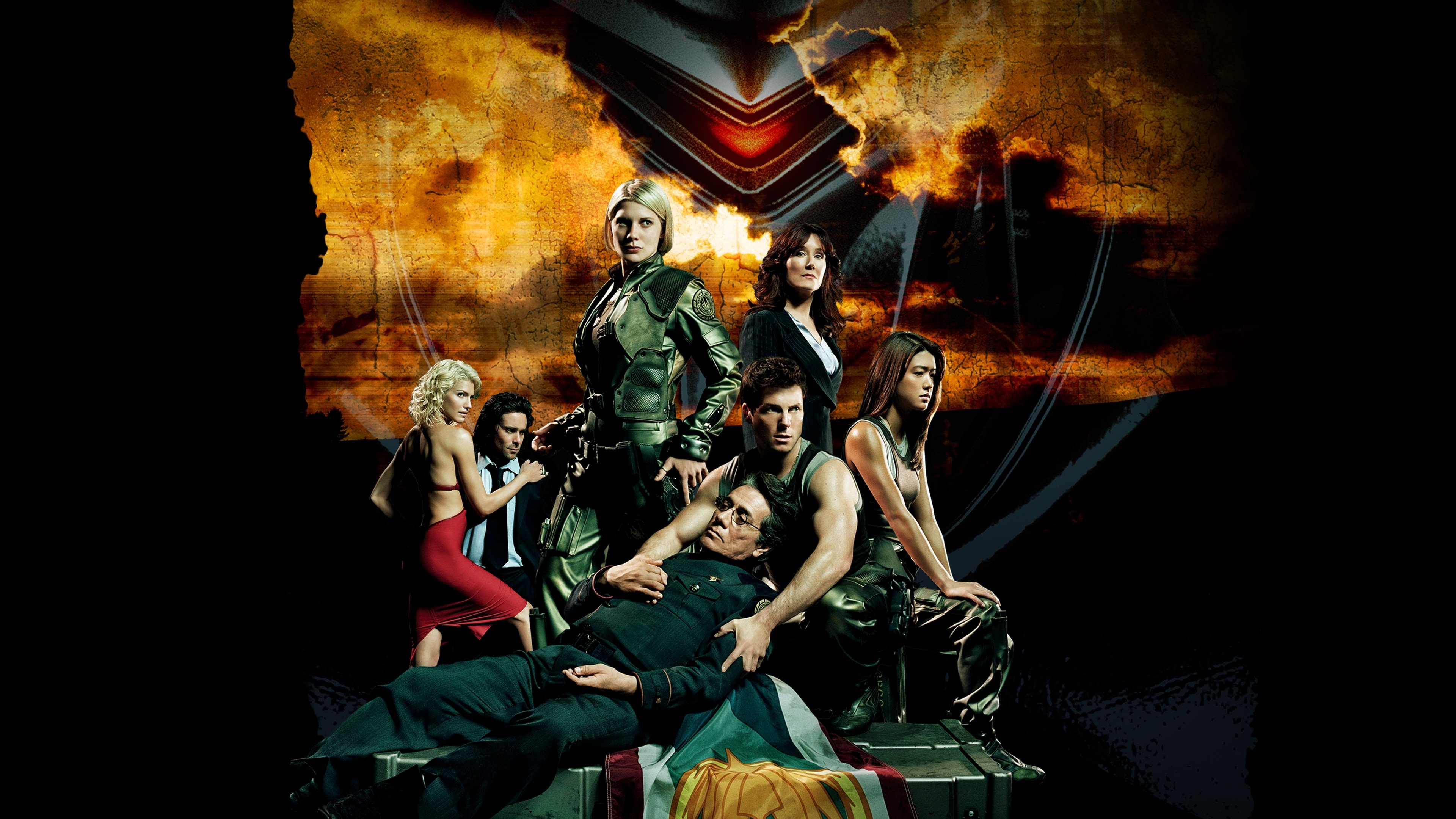 Фоновая картинка к Звёздный крейсер «Галактика» 2004