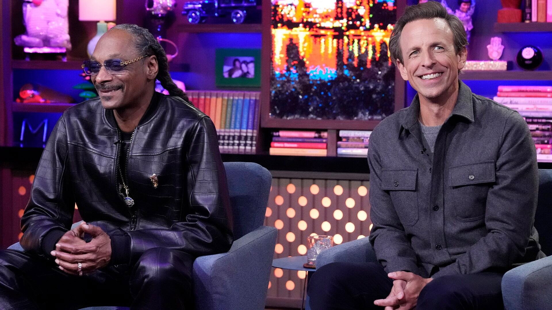 Snoop Dogg and Seth Meyers