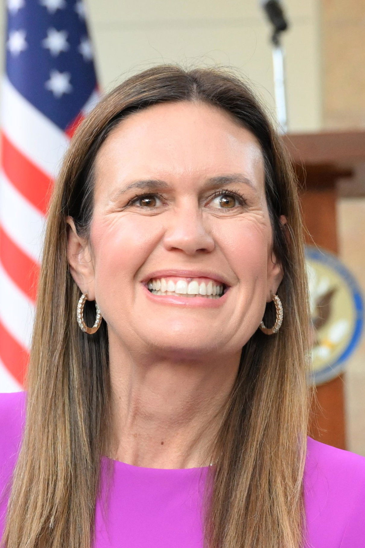 et billede af Sarah Huckabee Sanders