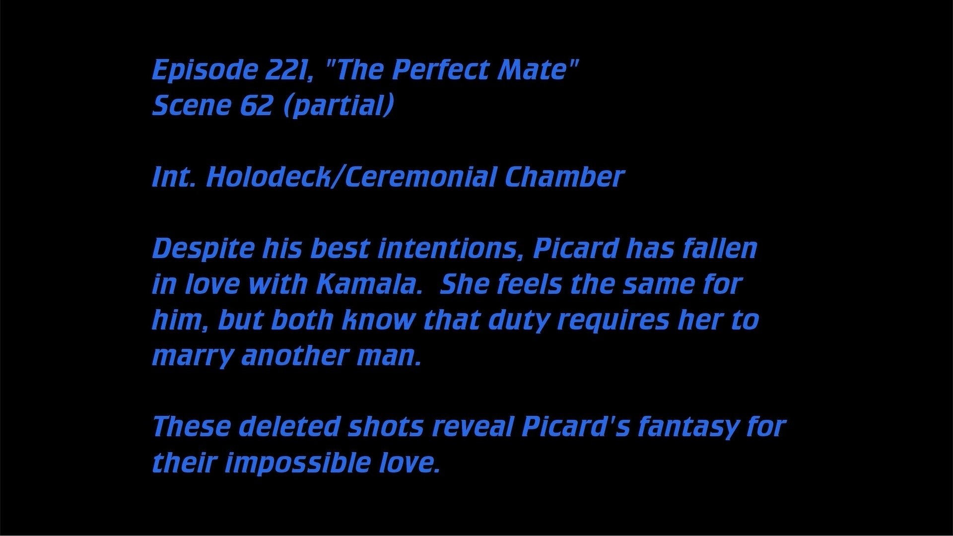 Thumbnail for Deleted Scenes: S05E21 - The Perfect Mate Season 0 Episode 103