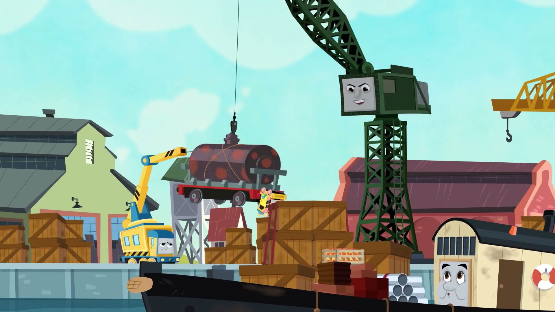 Thomas & Friends: All Engines Go! Season 0 :Episode 16  Carly and Cranky's Big Lift Off