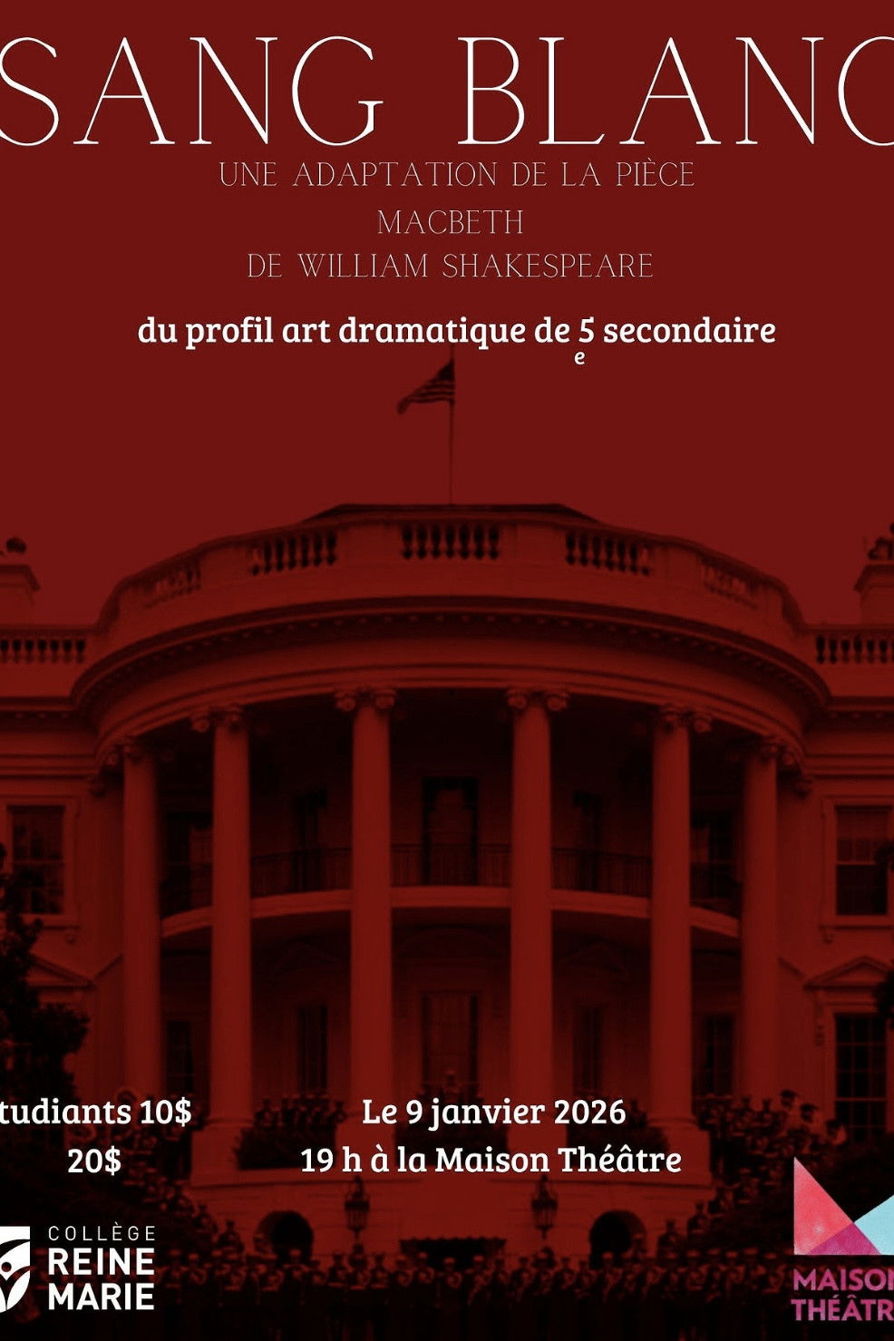 Plakat, der markedsfører Sang Blanc (Macbeth)