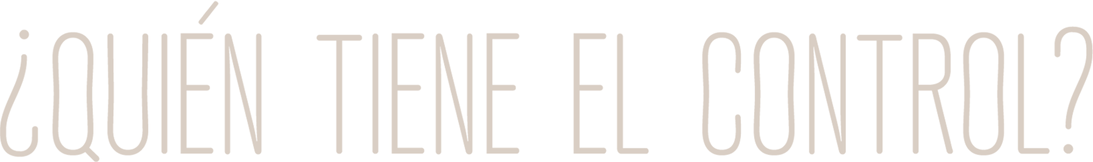 The Illusion of Control