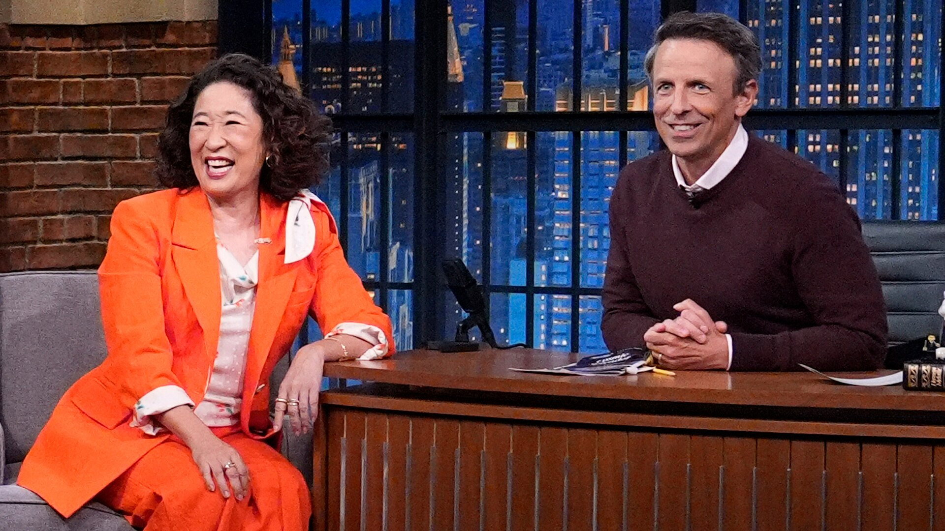 Late Night with Seth Meyers Season 12 :Episode 119  Sandra Oh, Erin Doherty