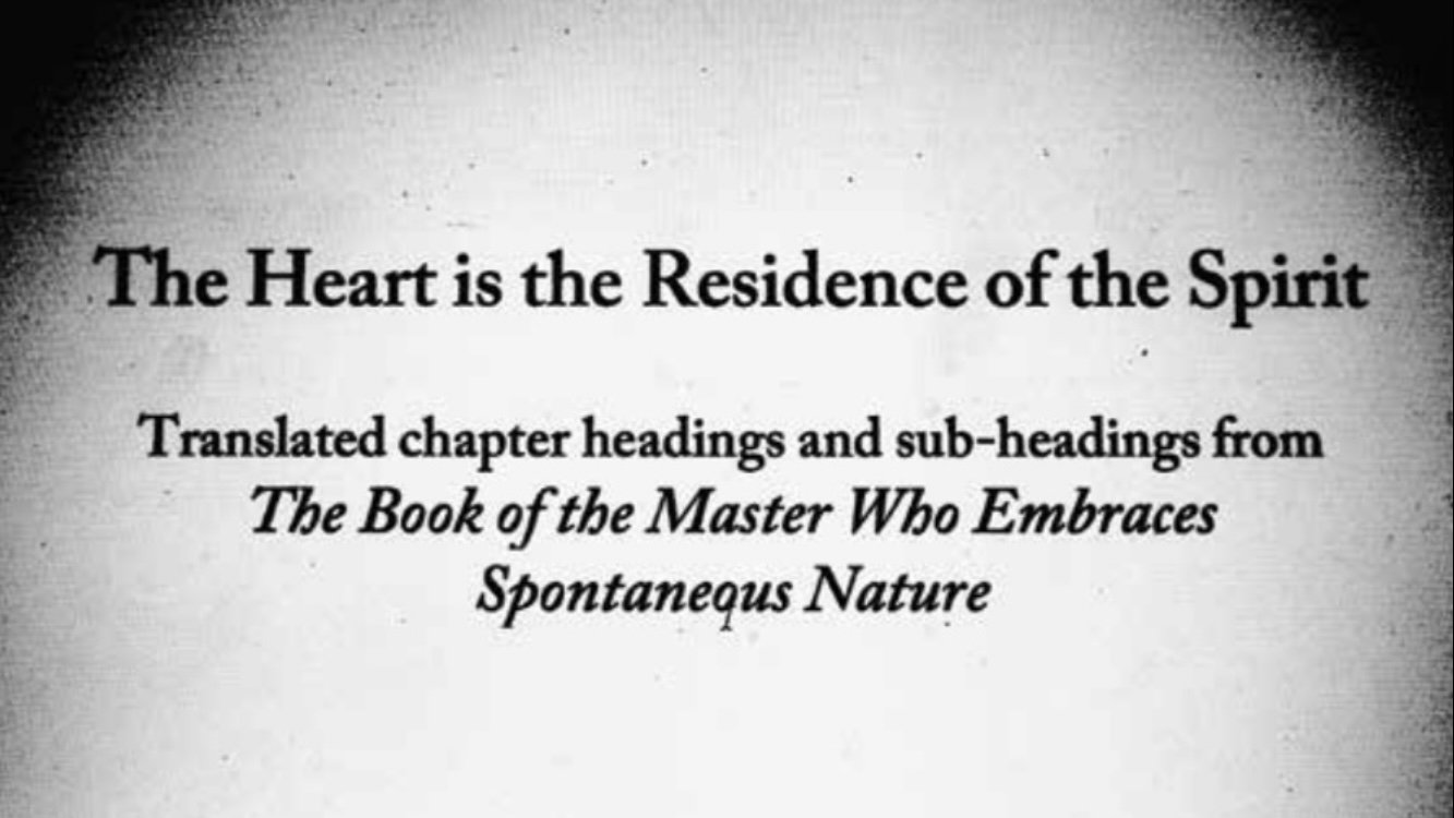 The Heart is the Residence of the Spirit (2019)