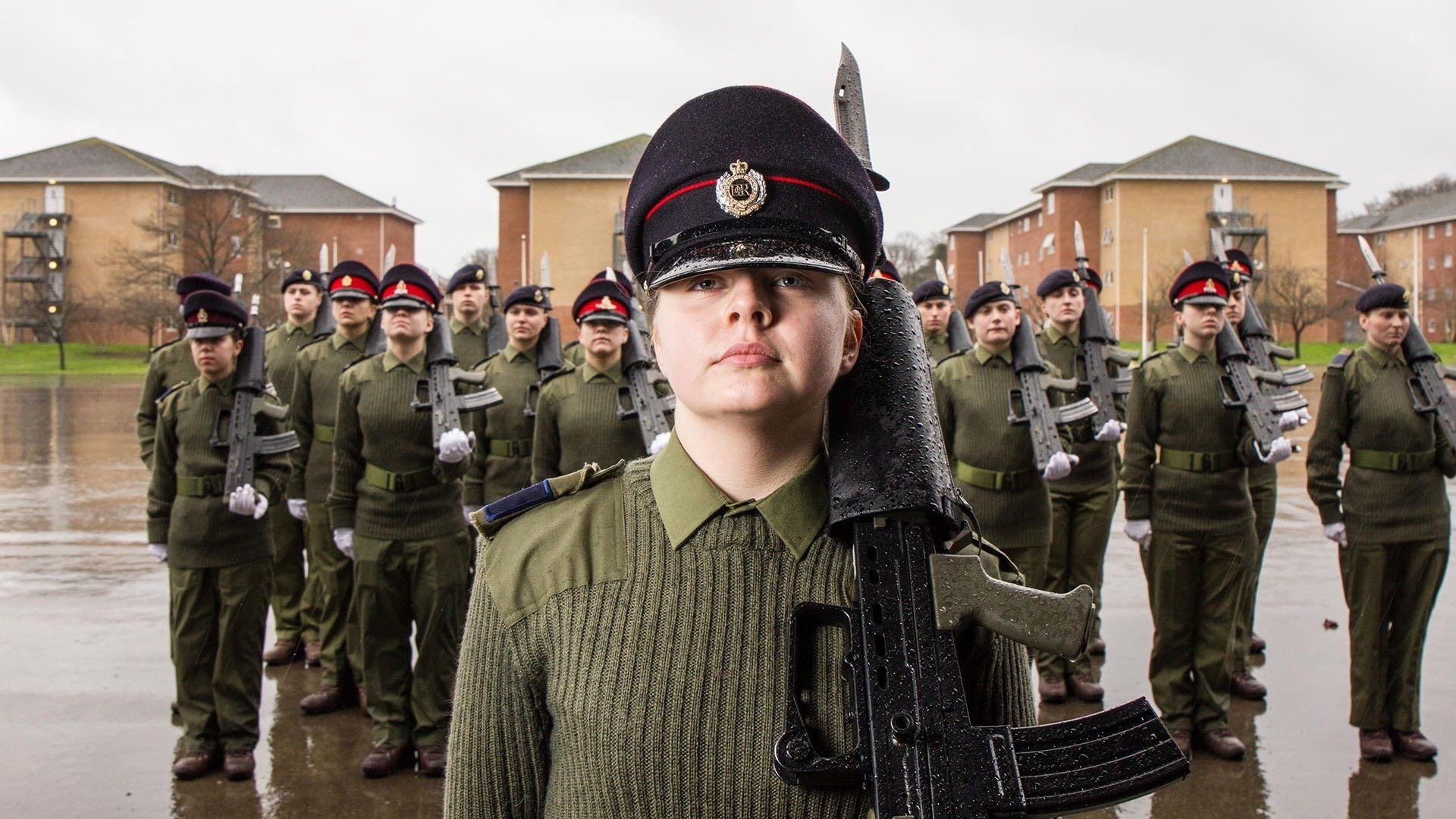 British Army Girls backdrop