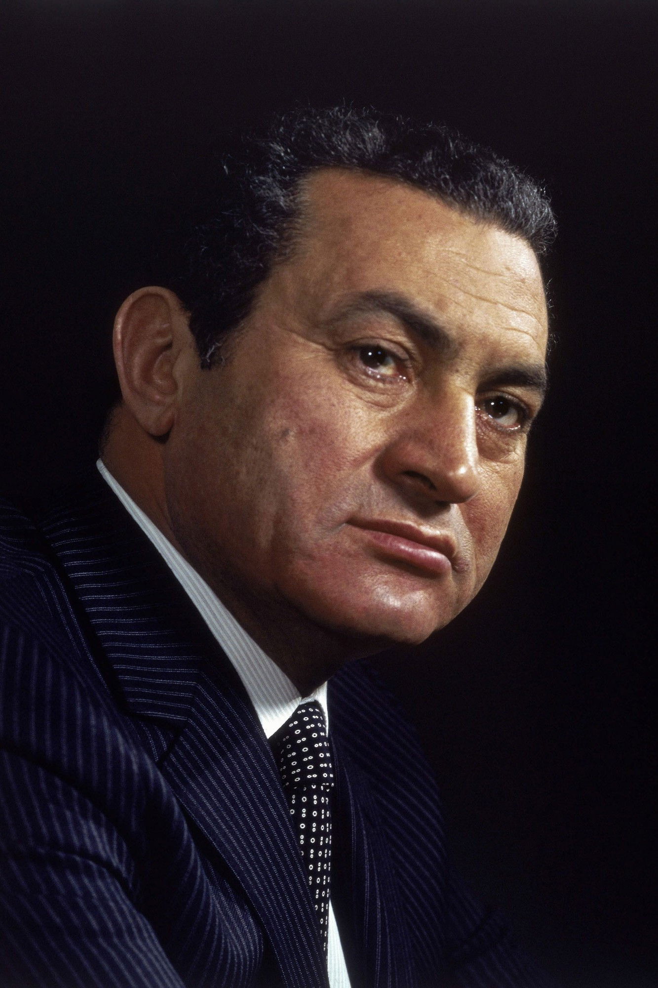 et billede af Hosni Mubarak