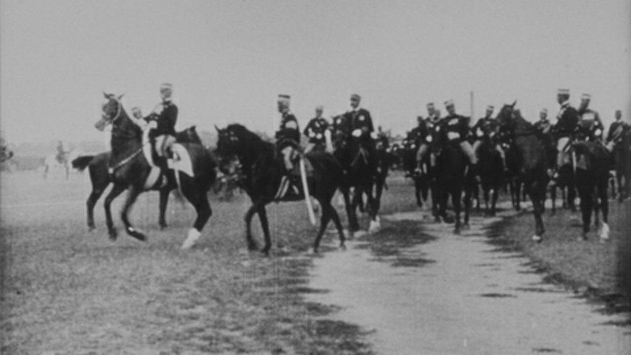Arrivée du roi et de son état-major (1899)