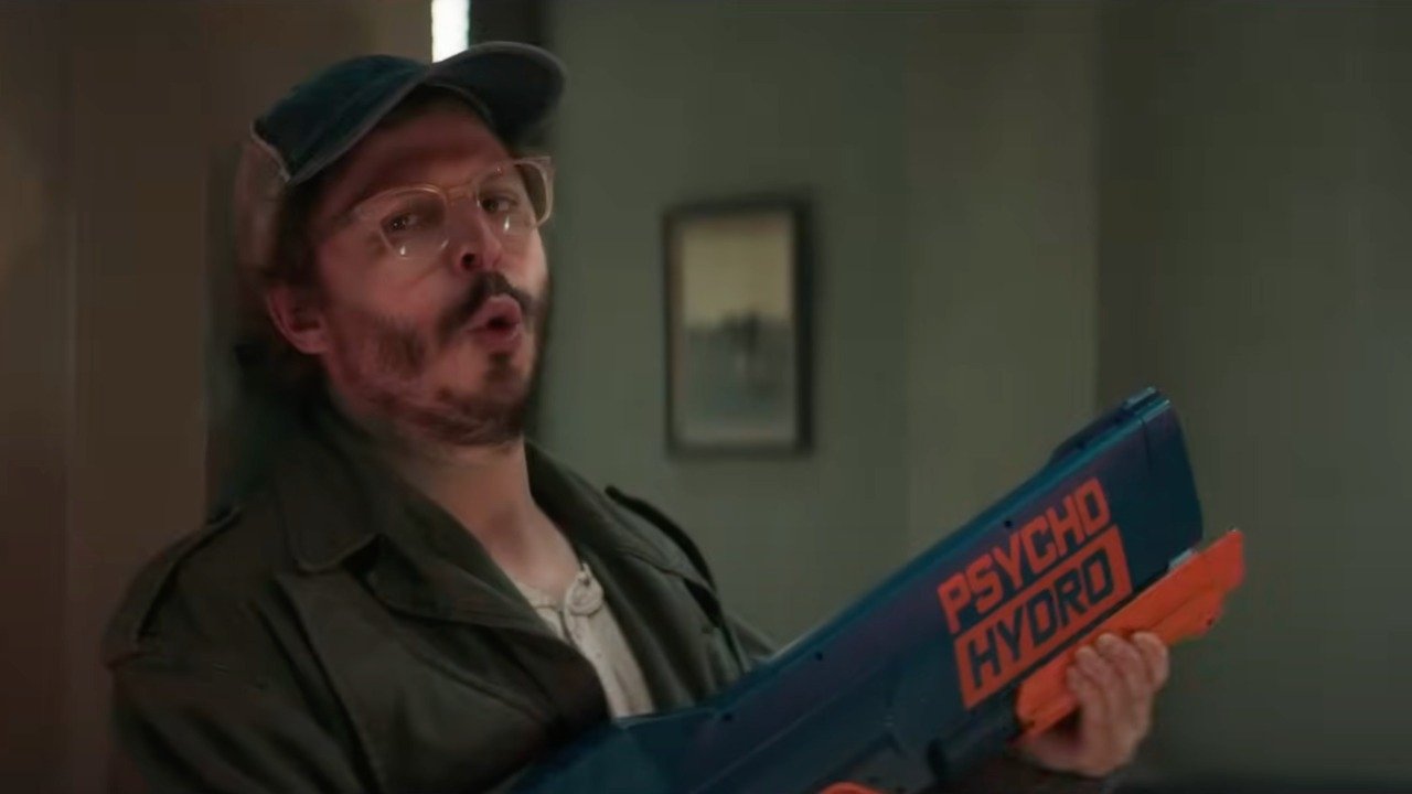 The Running Man backdrop