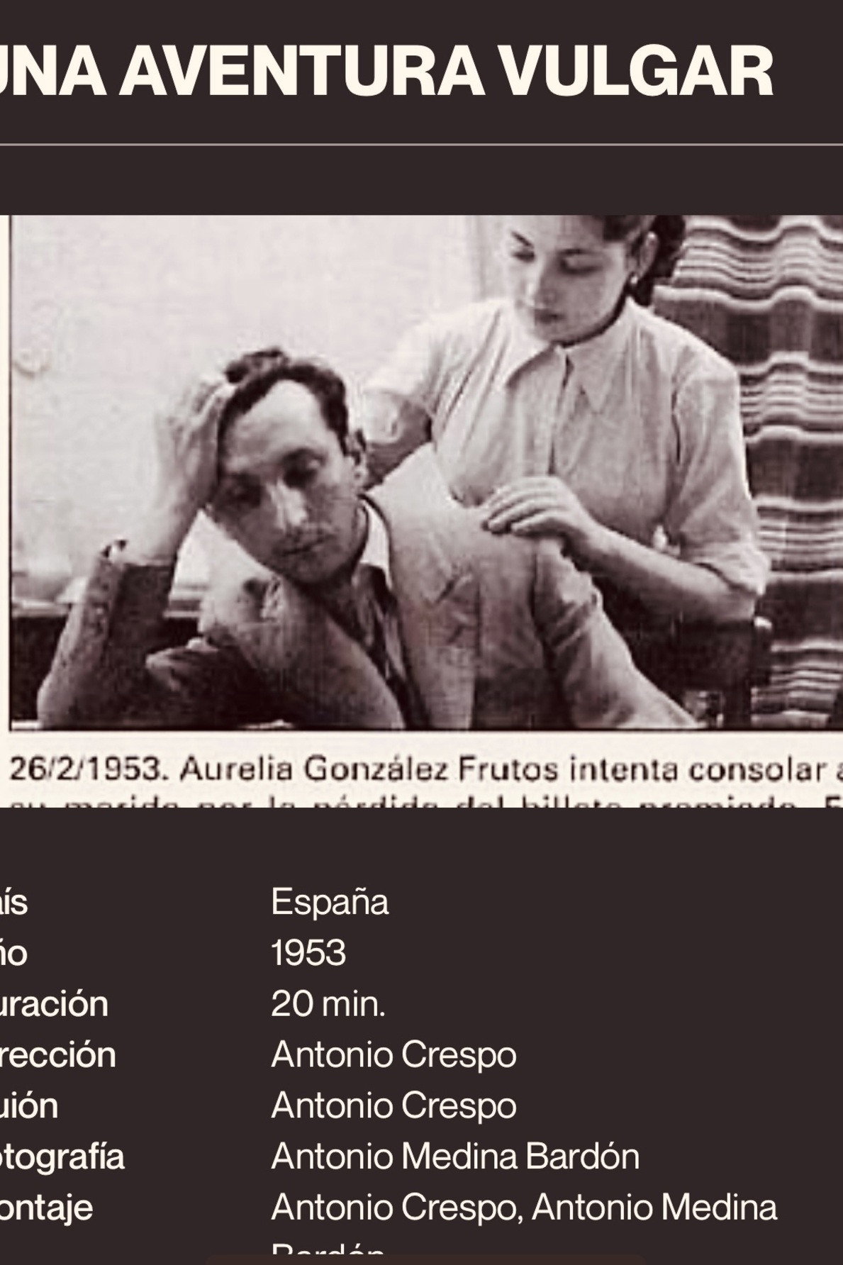 Una aventura vulgar
