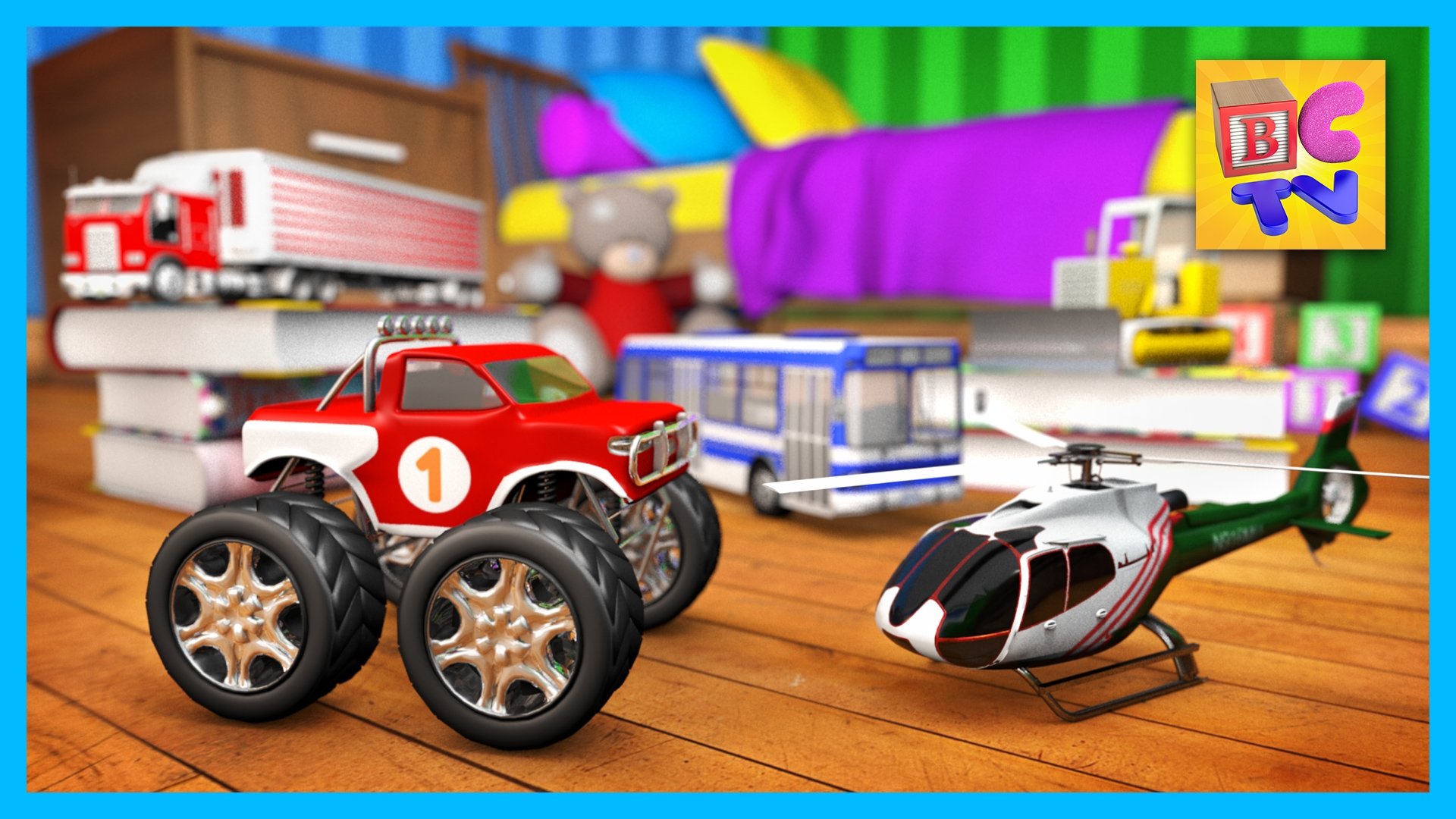 Thumbnail for Learning Vehicles Names and Sounds for Kids Part 2 - Trucks, Helicopter and More Season 1 Episode 17