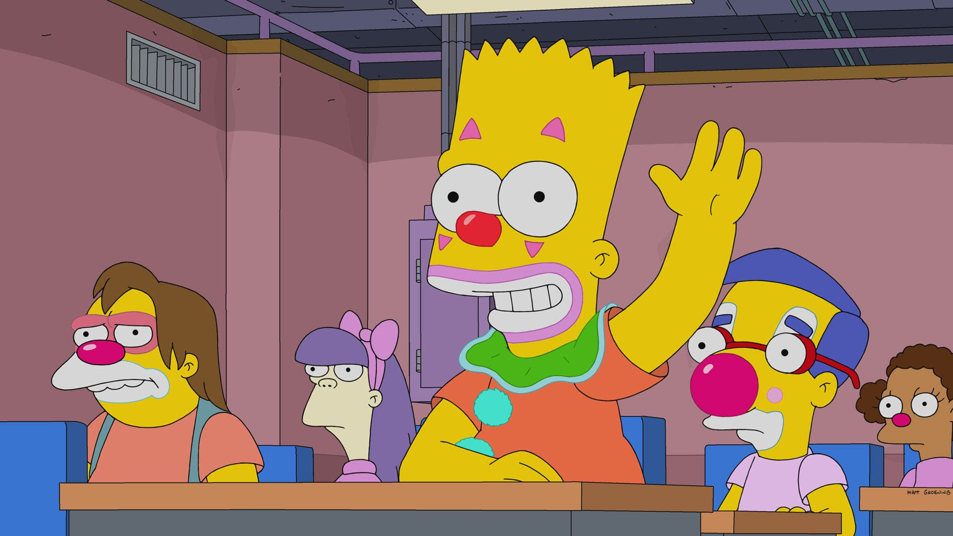 The Simpsons Season 34 :Episode 21  Clown v. Board of Education